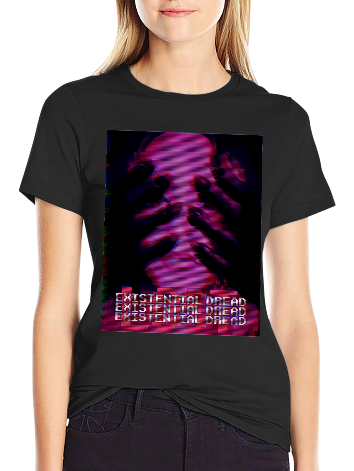 Existential Dread T-Shirt - Glitchcore Aesthetic