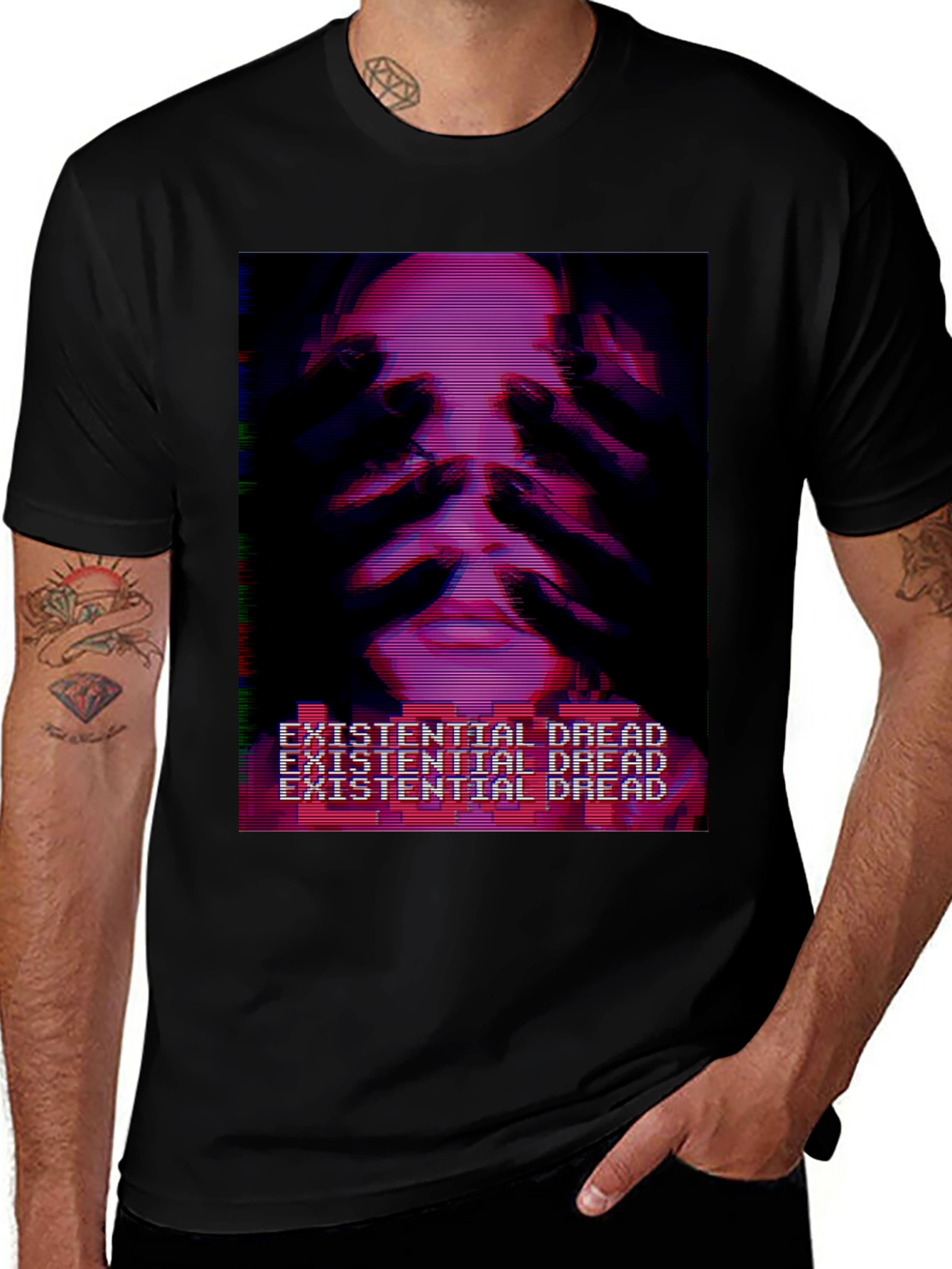 Existential Dread T-Shirt - Glitchcore Aesthetic
