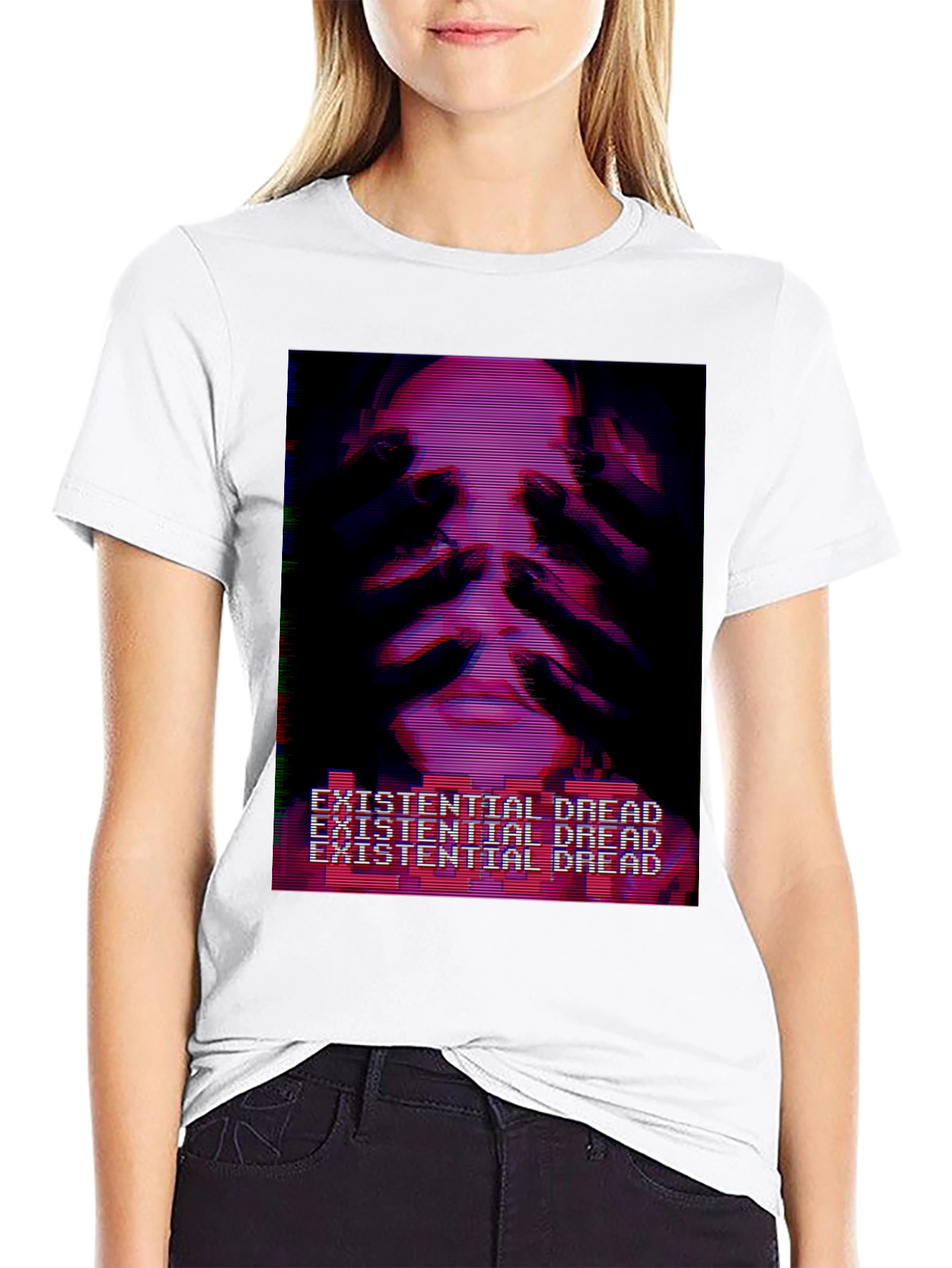 Existential Dread T-Shirt - Glitchcore Aesthetic