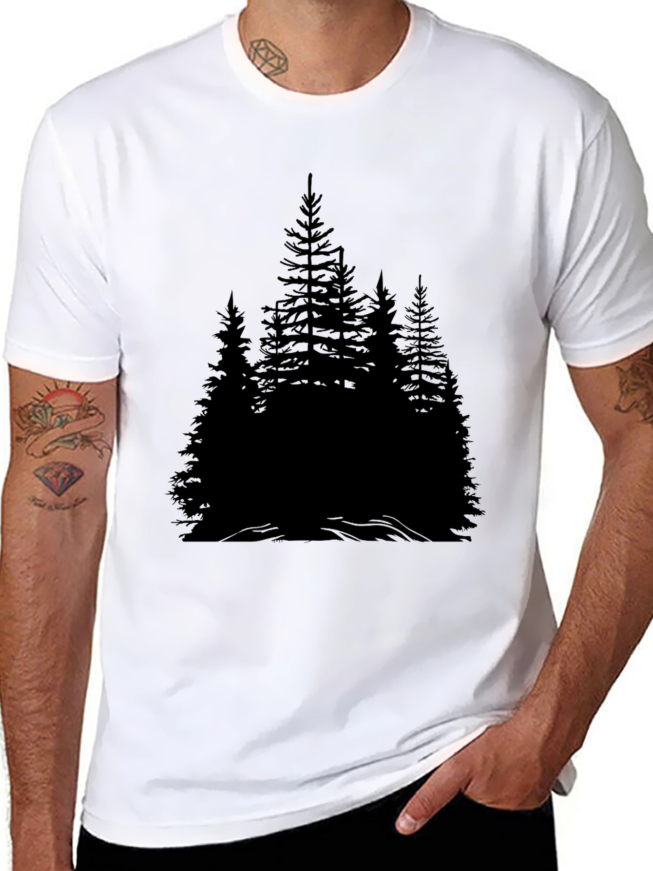 Black Forest T-Shirt - Nature Inspired Graphic Tee