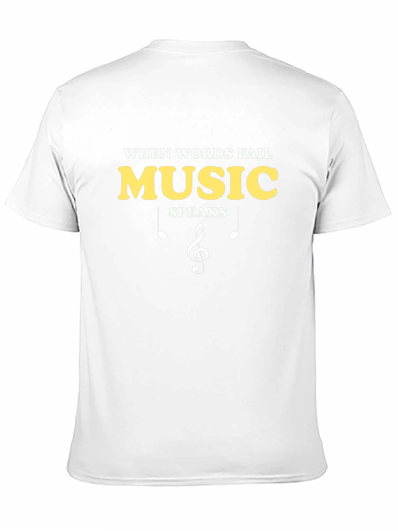 Music Speaks Black Graphic Tee