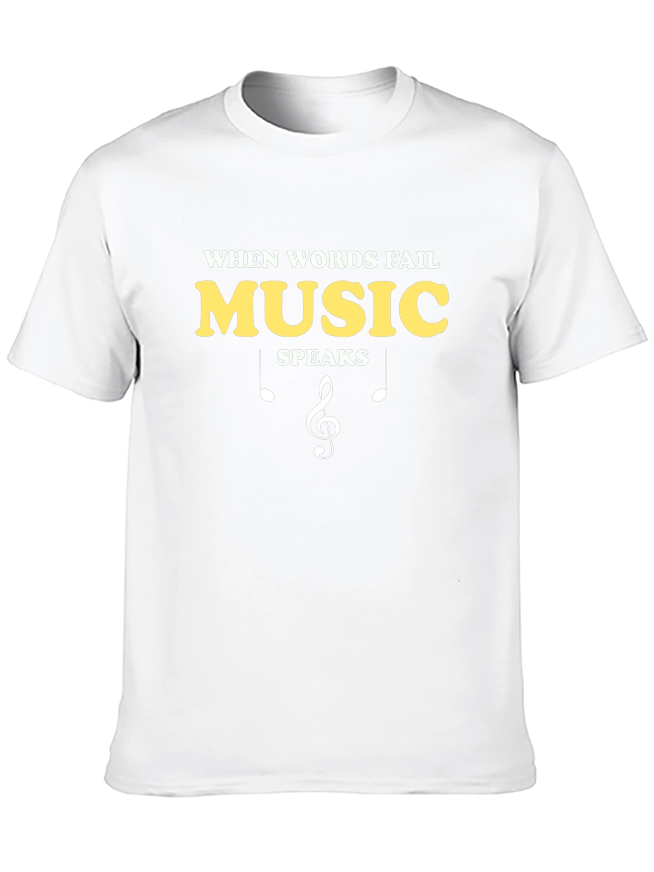 Music Speaks Black Graphic Tee
