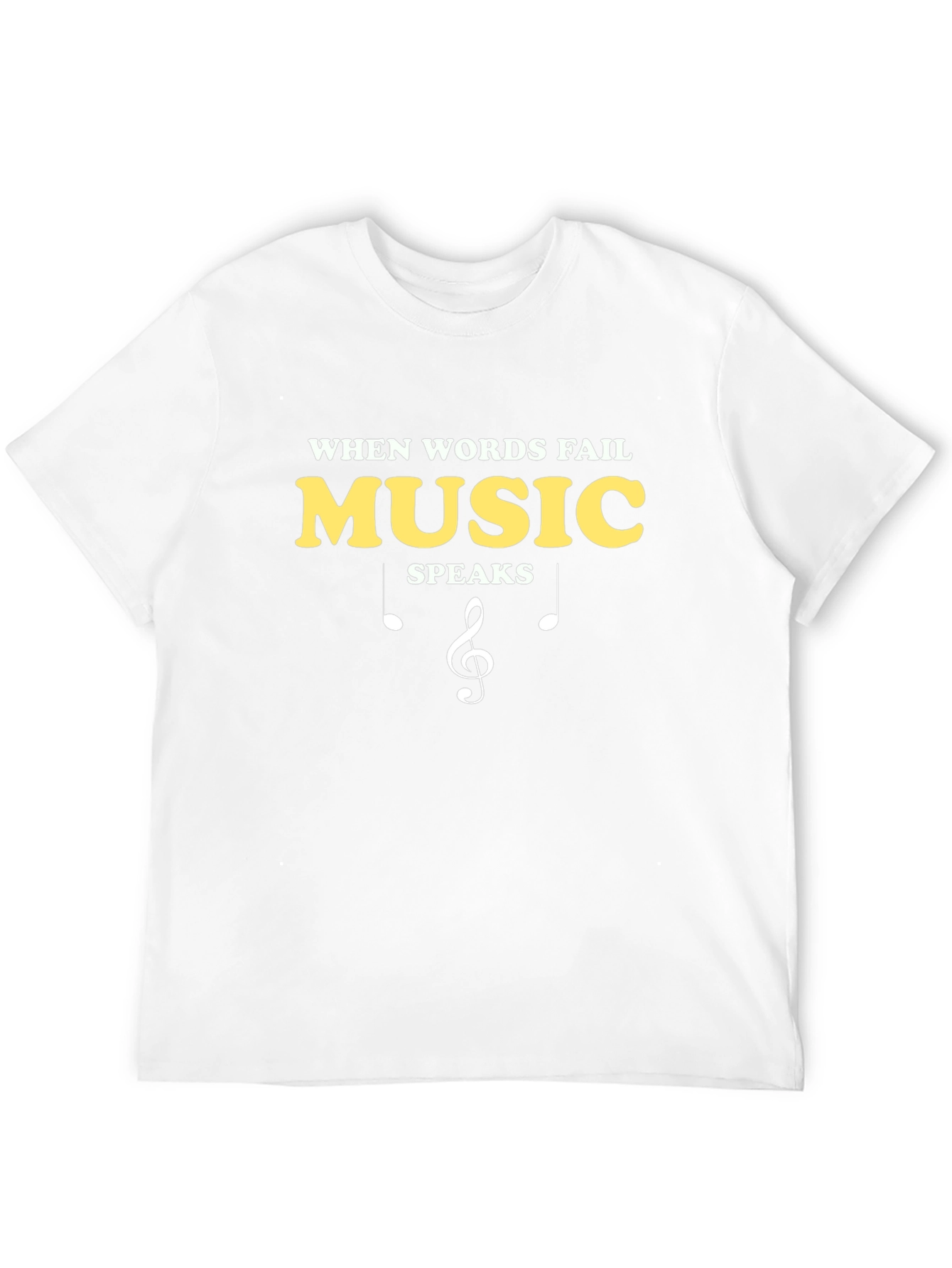 Music Speaks Black Graphic Tee