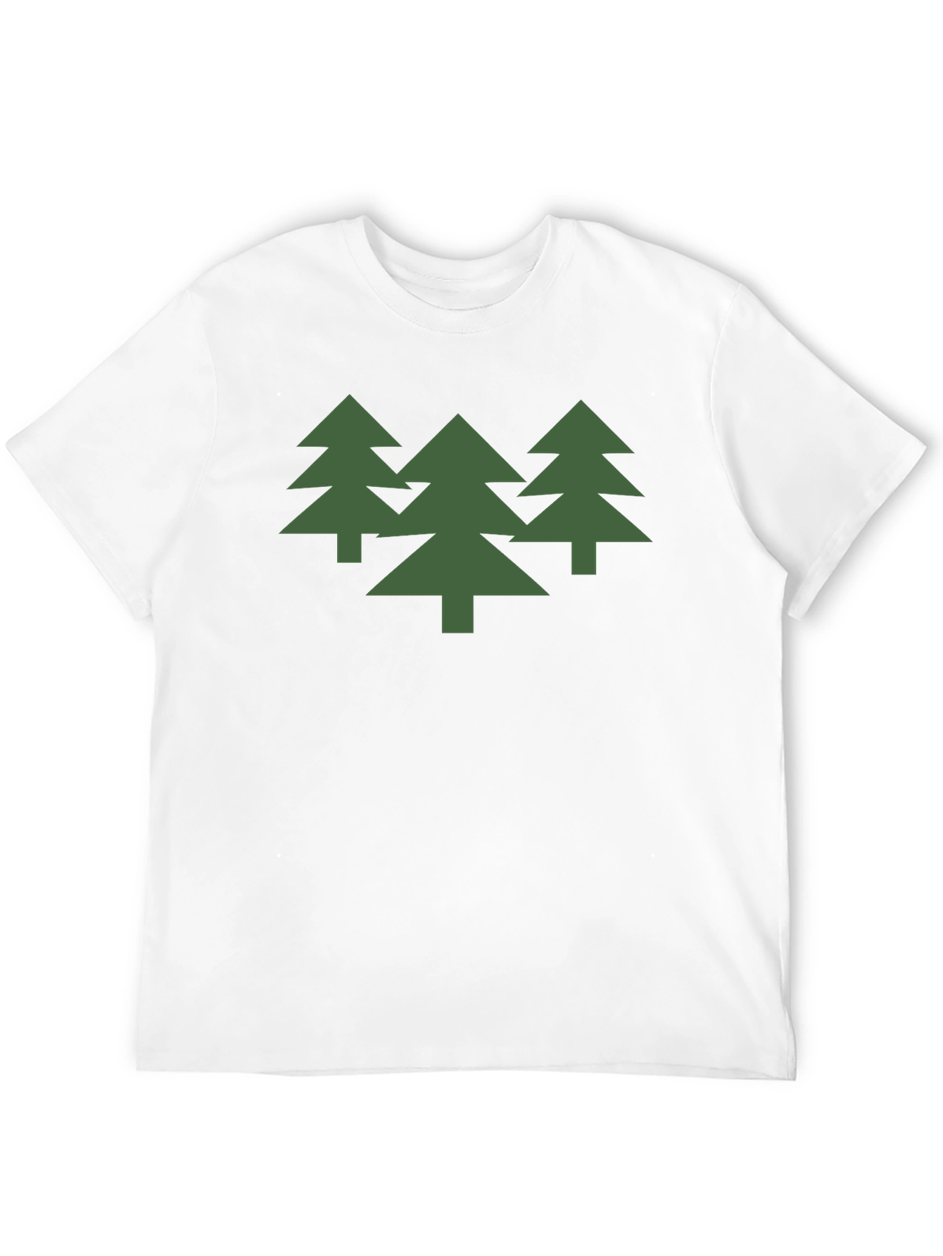 Green Trees Graphic Black T-Shirt