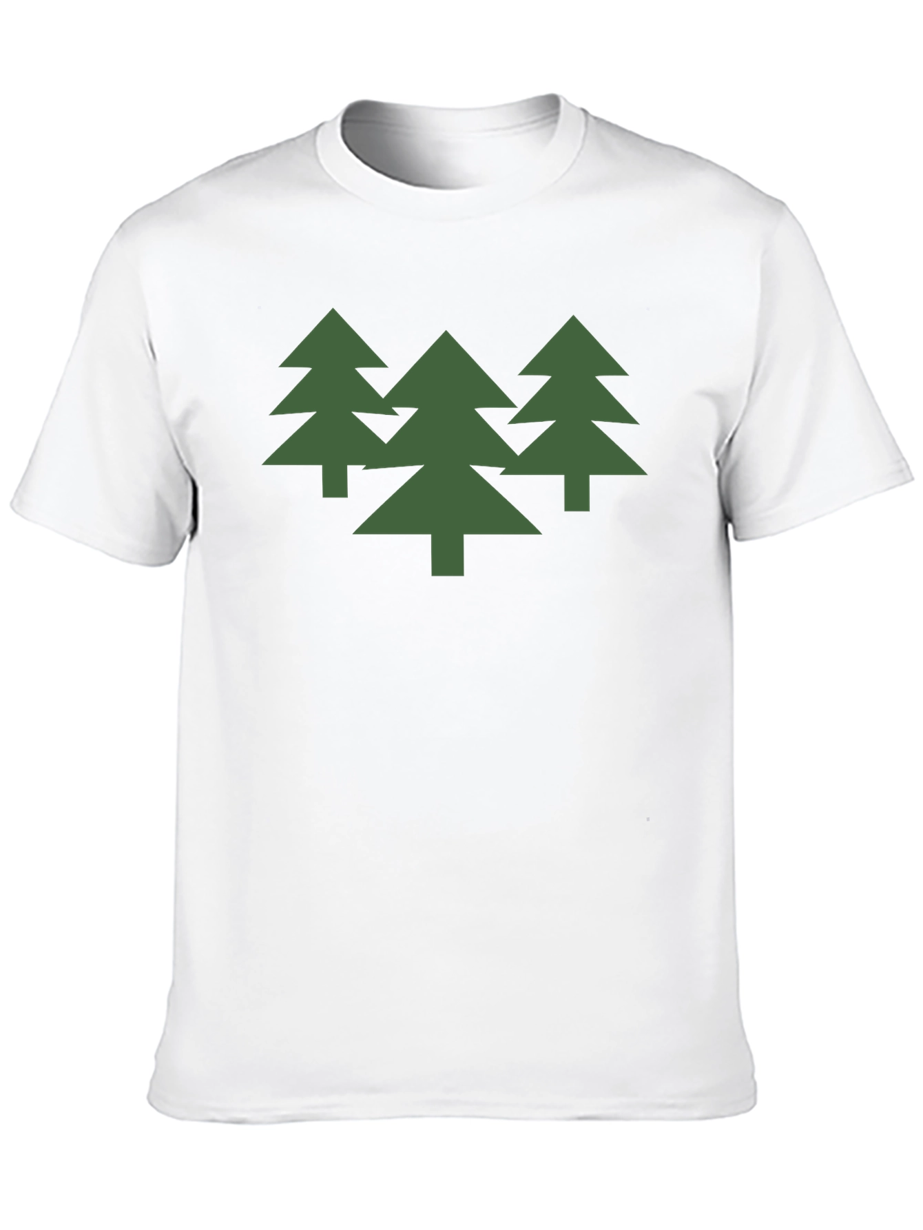 Green Trees Graphic Black T-Shirt