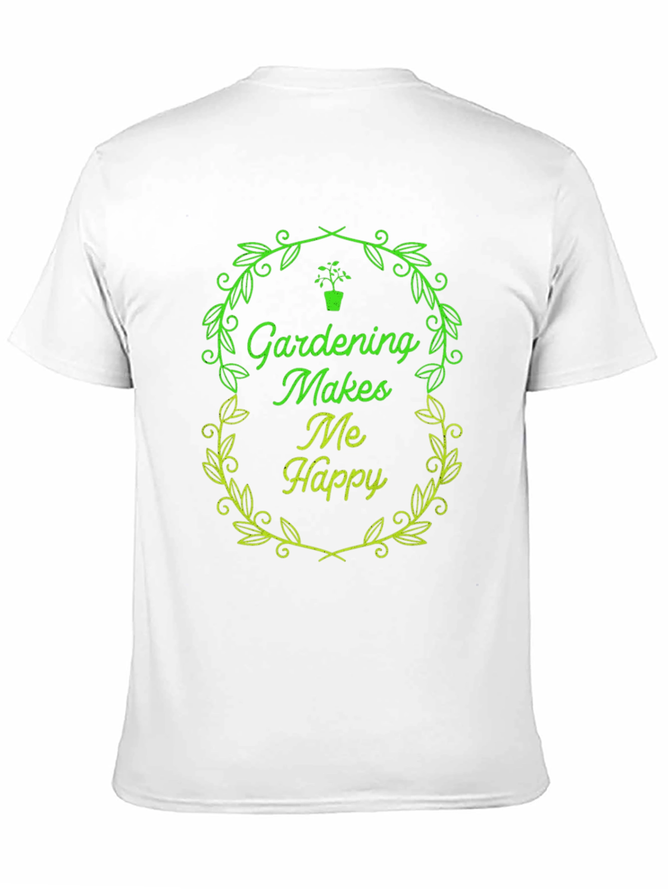 Gardening Makes Me Happy Black T-Shirt
