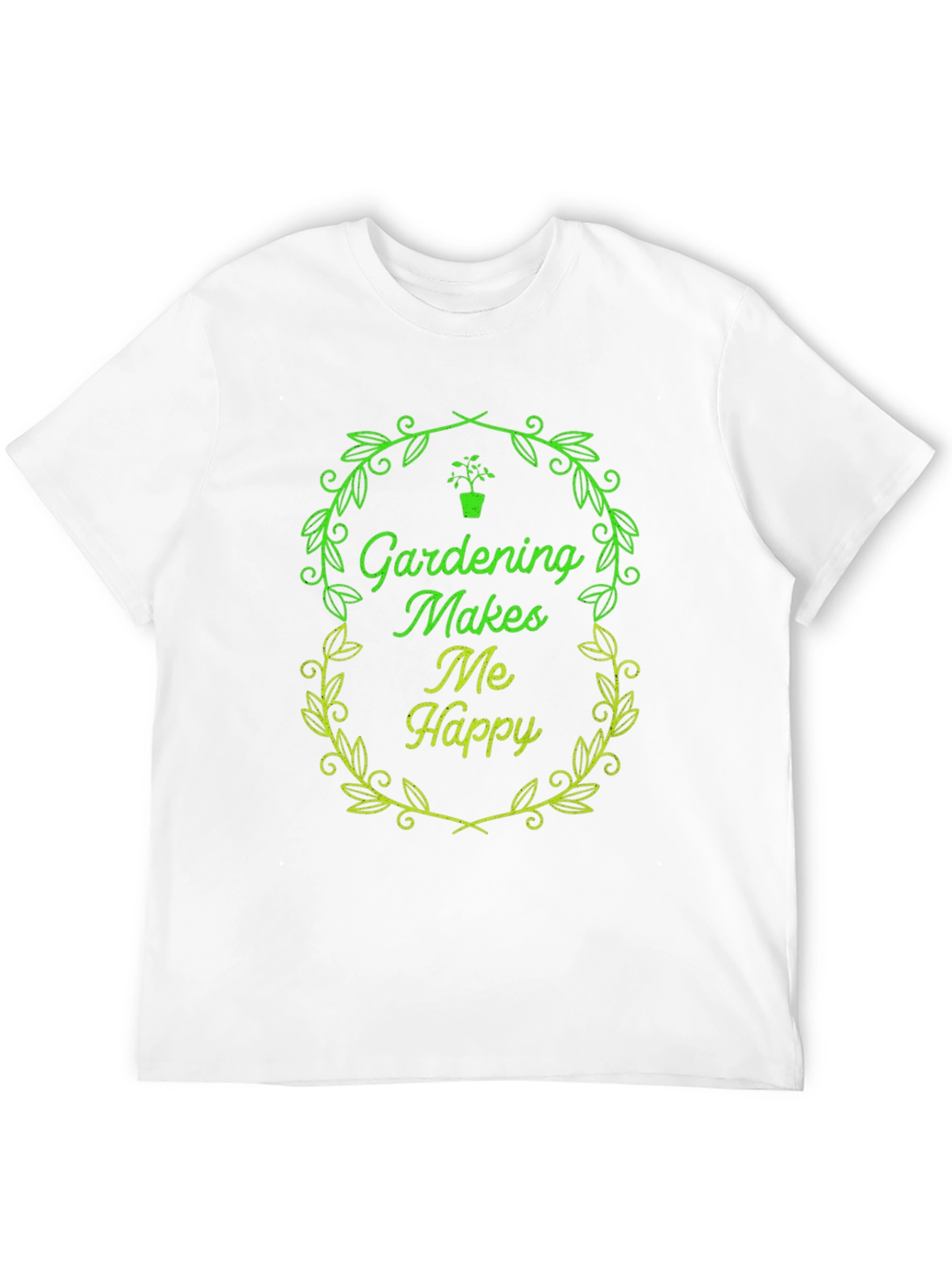 Gardening Makes Me Happy Black T-Shirt