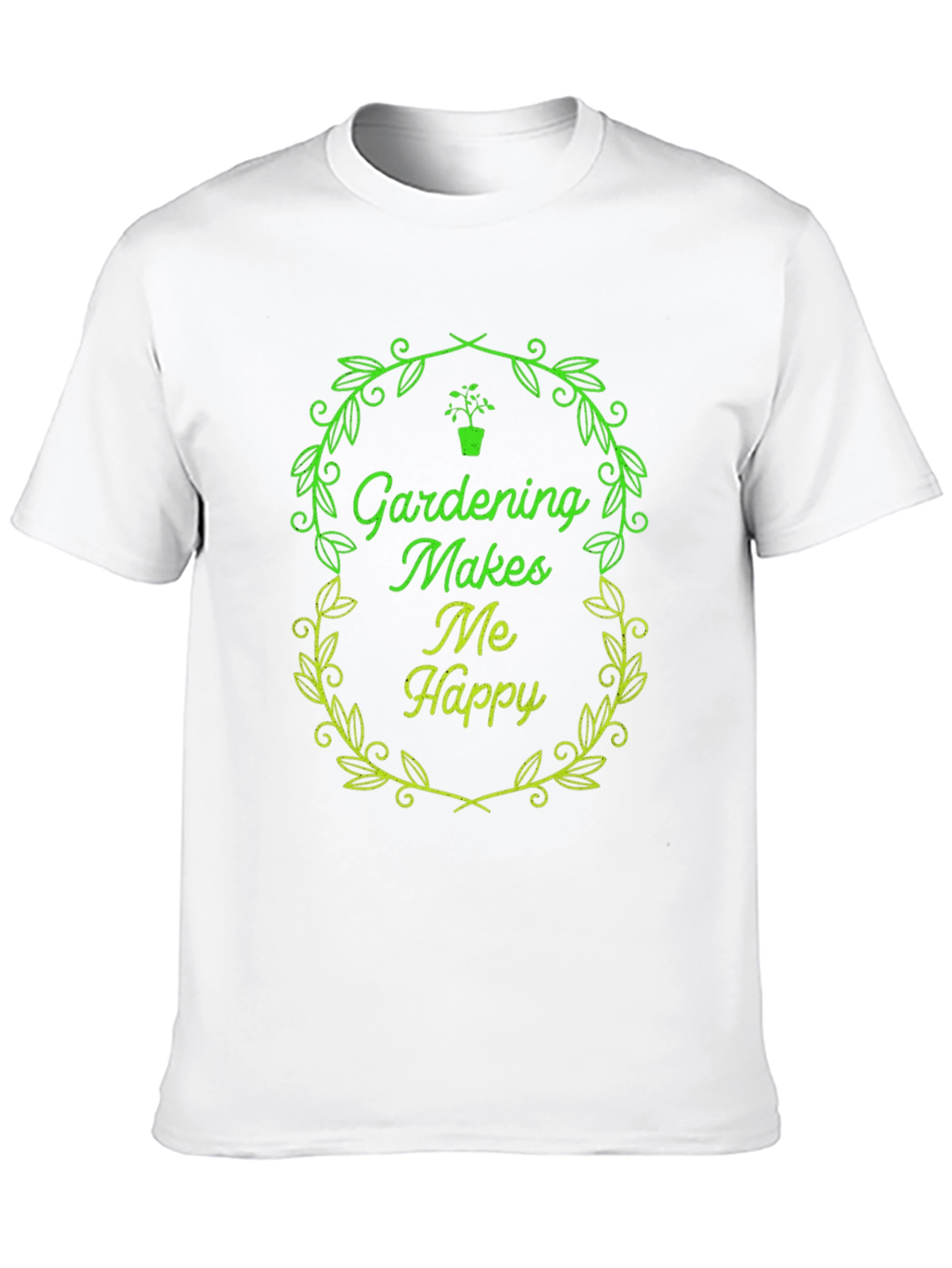 Gardening Makes Me Happy Black T-Shirt