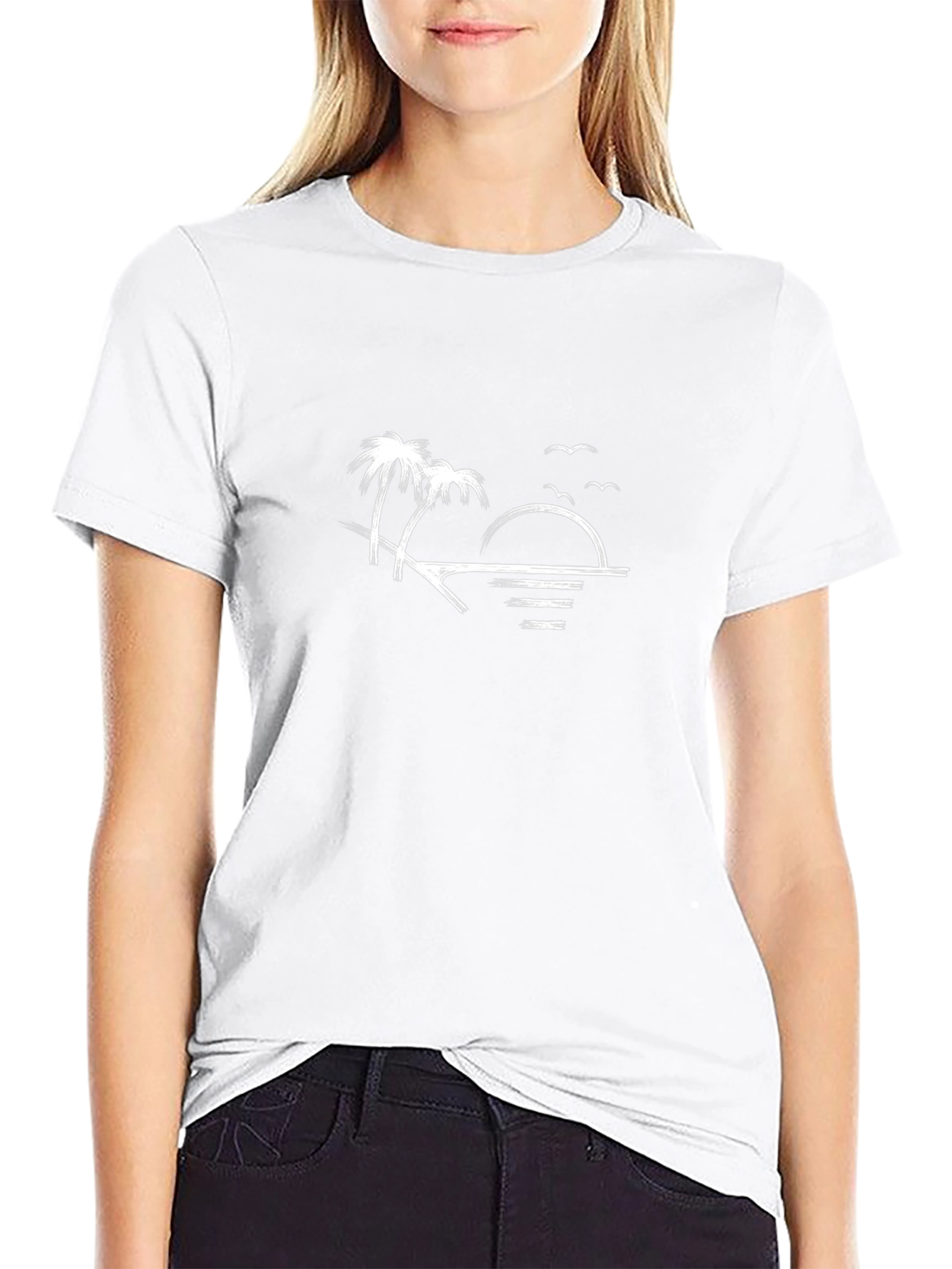 Sunset Palm Tree Graphic Tee