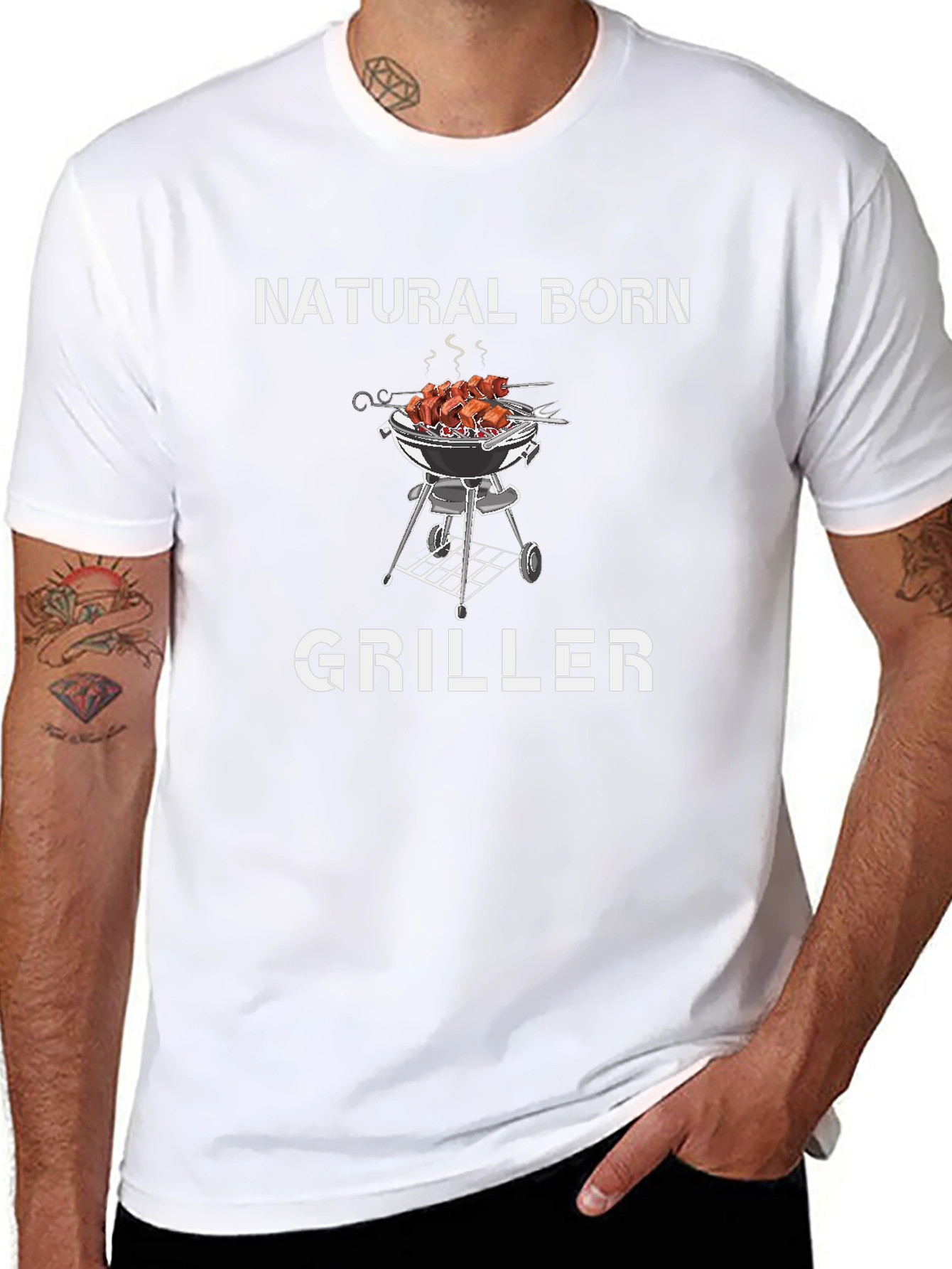 Natural Born Griller T-Shirt BBQ Meat