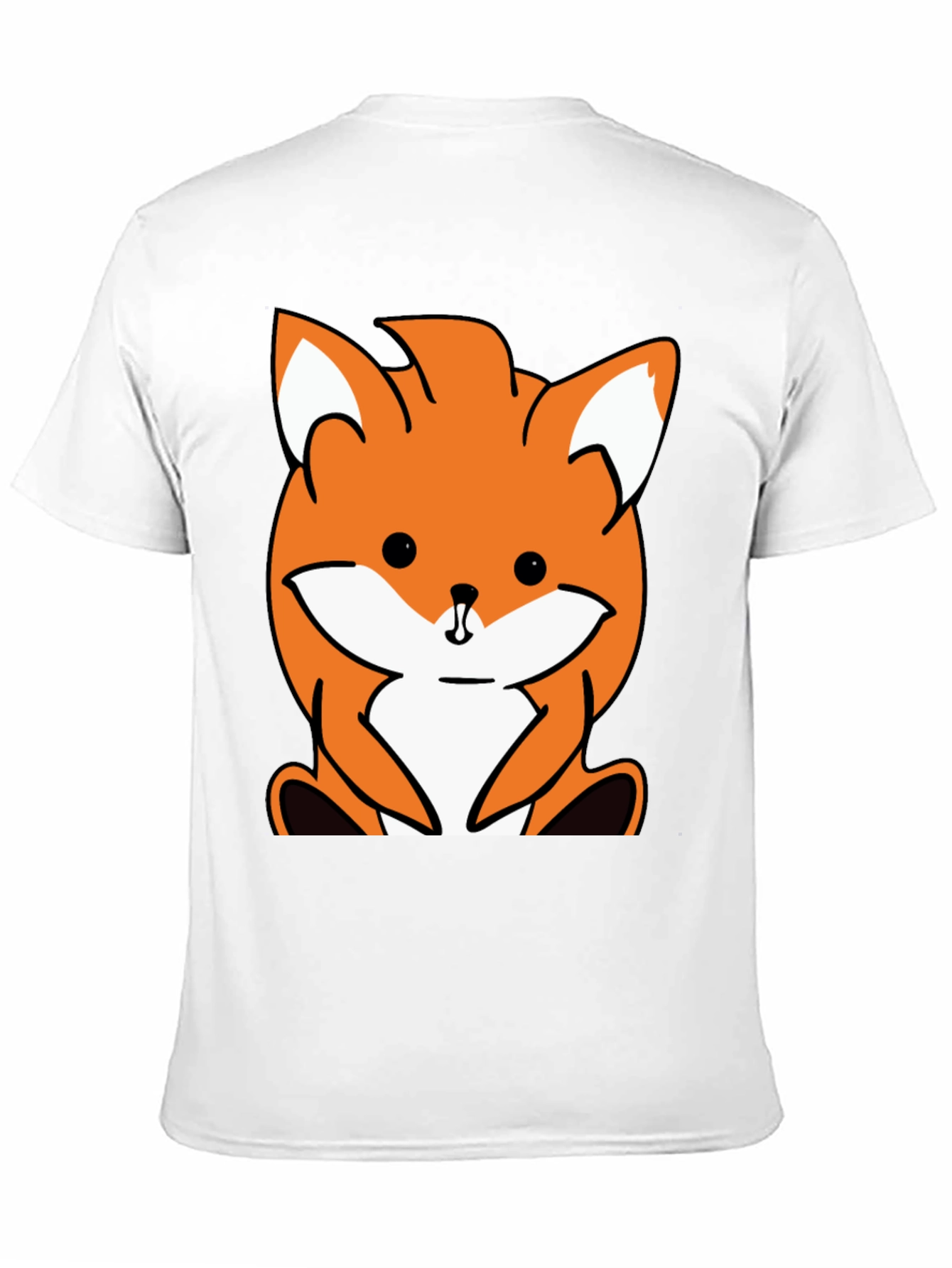 Cute Fox Graphic Tee - Black Unisex T-Shirt