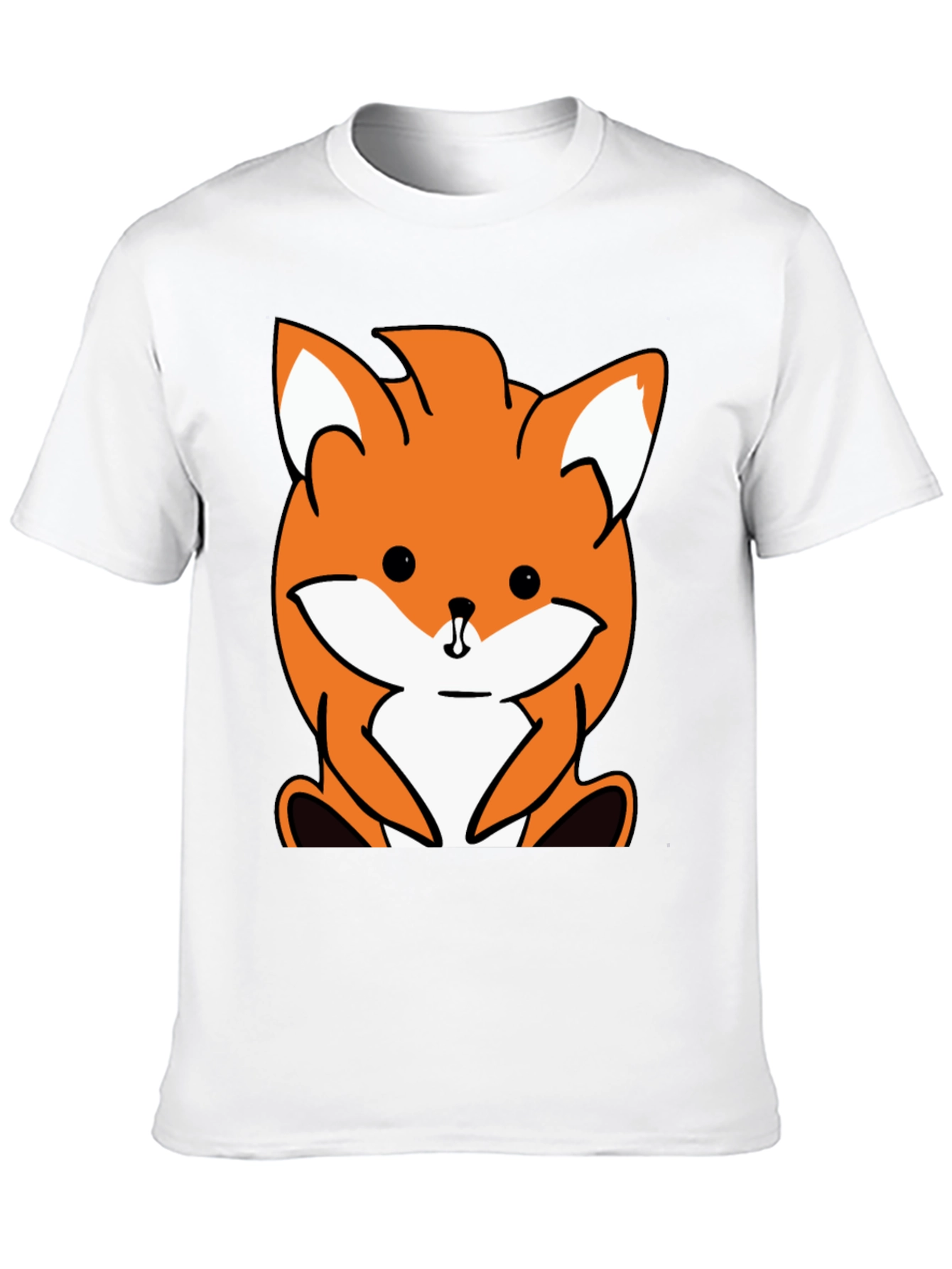 Cute Fox Graphic Tee - Black Unisex T-Shirt