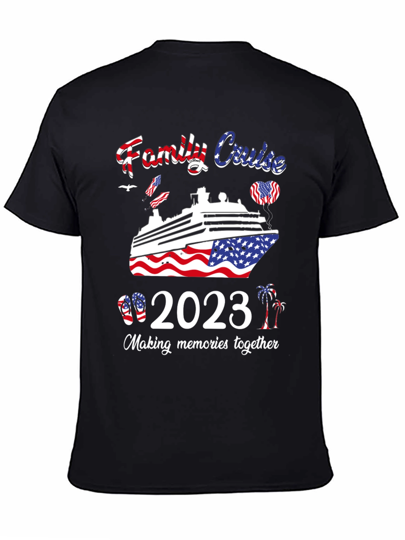 Family Cruise 2023 T-Shirt Patriotic USA Trip