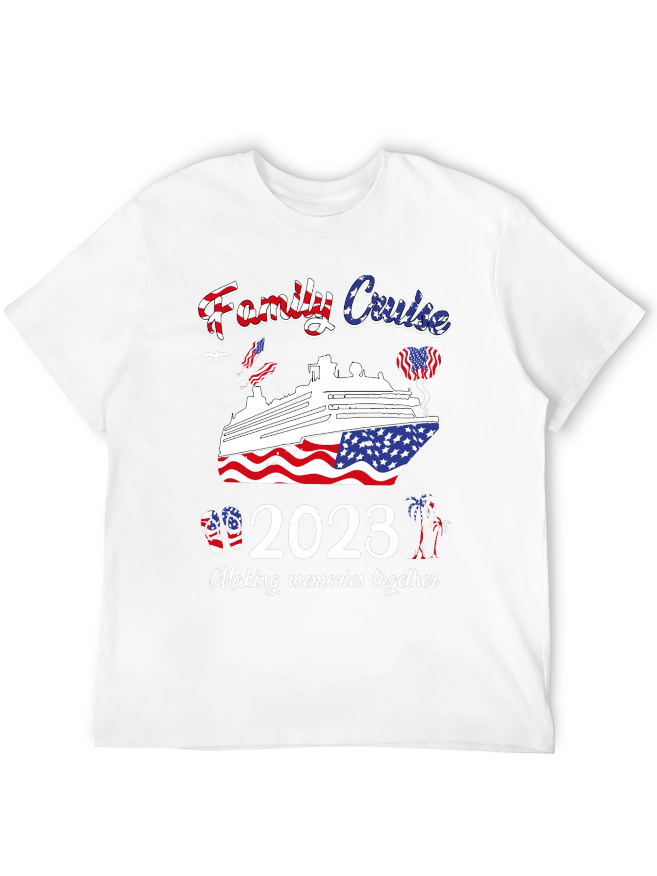 Family Cruise 2023 T-Shirt Patriotic USA Trip