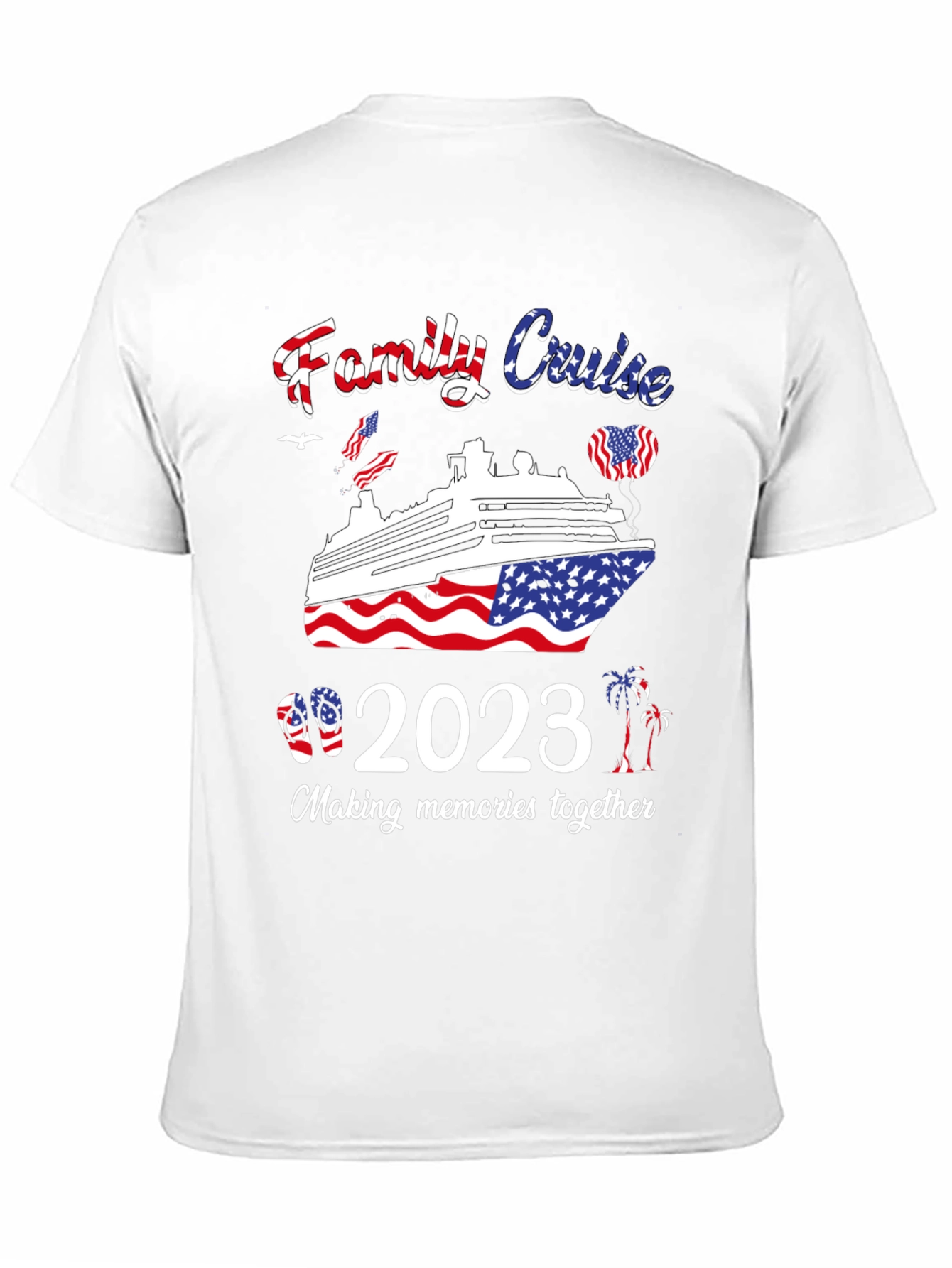 Family Cruise 2023 T-Shirt Patriotic USA Trip