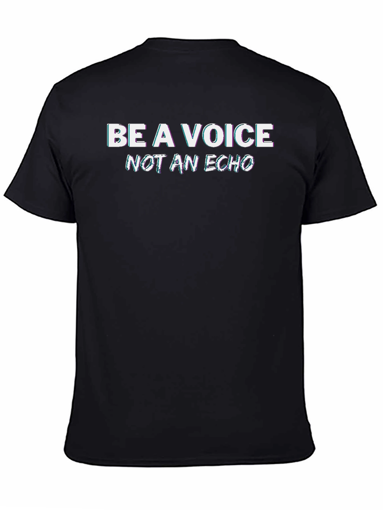 Be a Voice Tee - Stylish Black Graphic T-Shirt