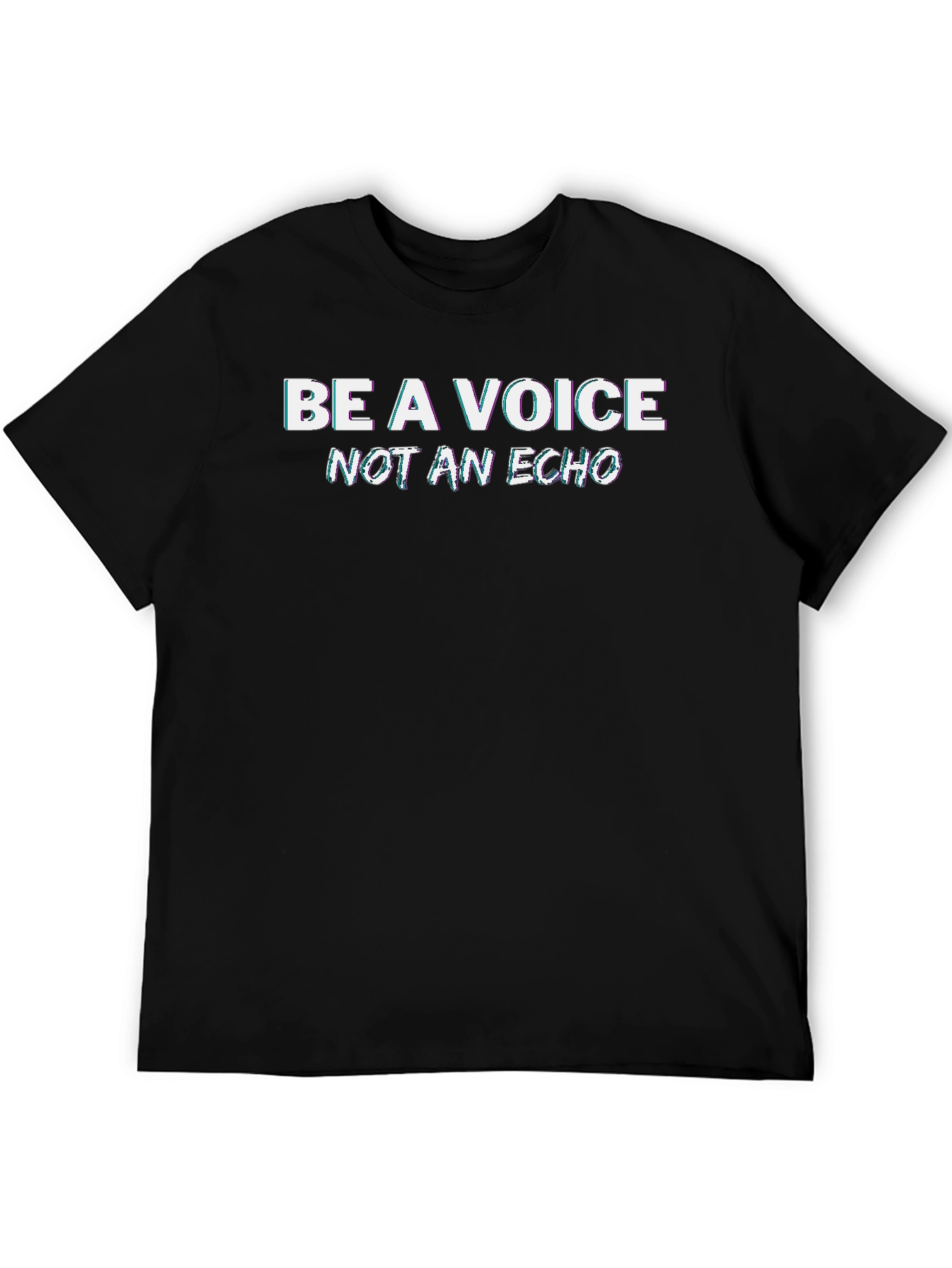 Be a Voice Tee - Stylish Black Graphic T-Shirt