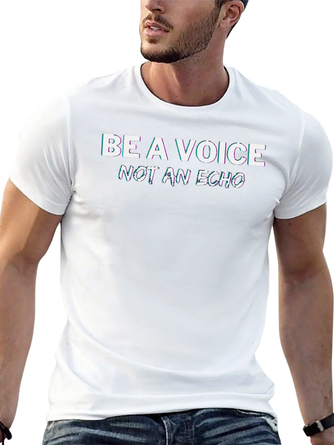 Be a Voice Tee - Stylish Black Graphic T-Shirt