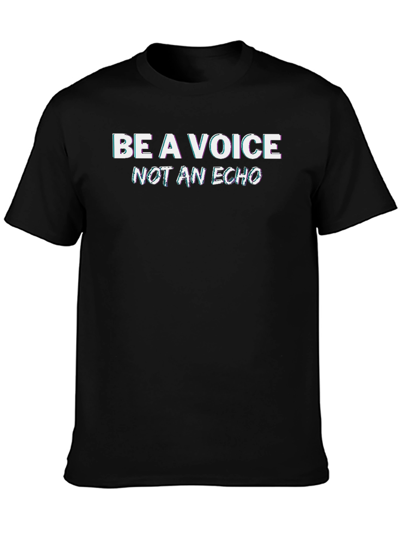 Be a Voice Tee - Stylish Black Graphic T-Shirt