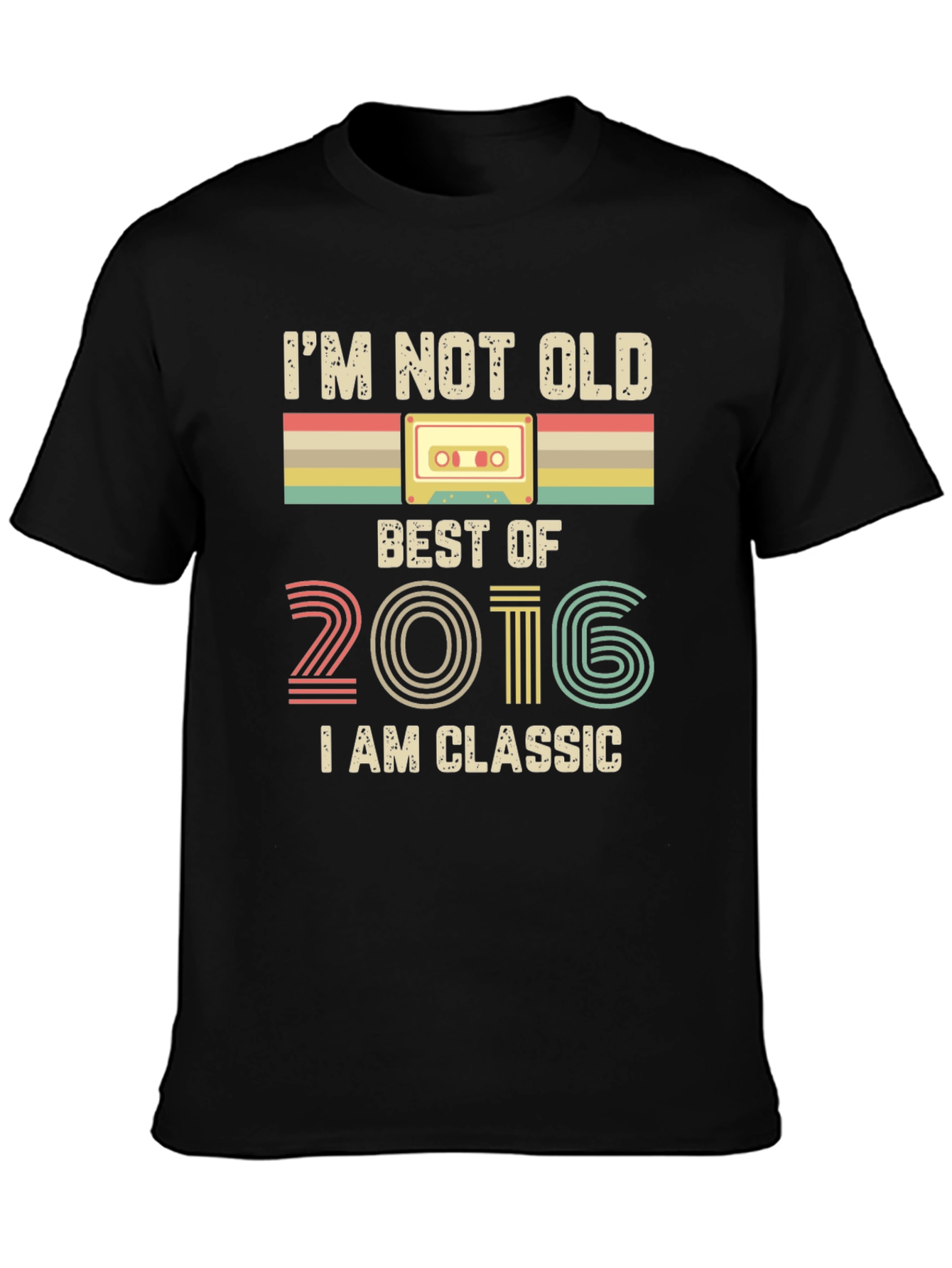 Retro 2016 Classic Cassette Tape T-Shirt