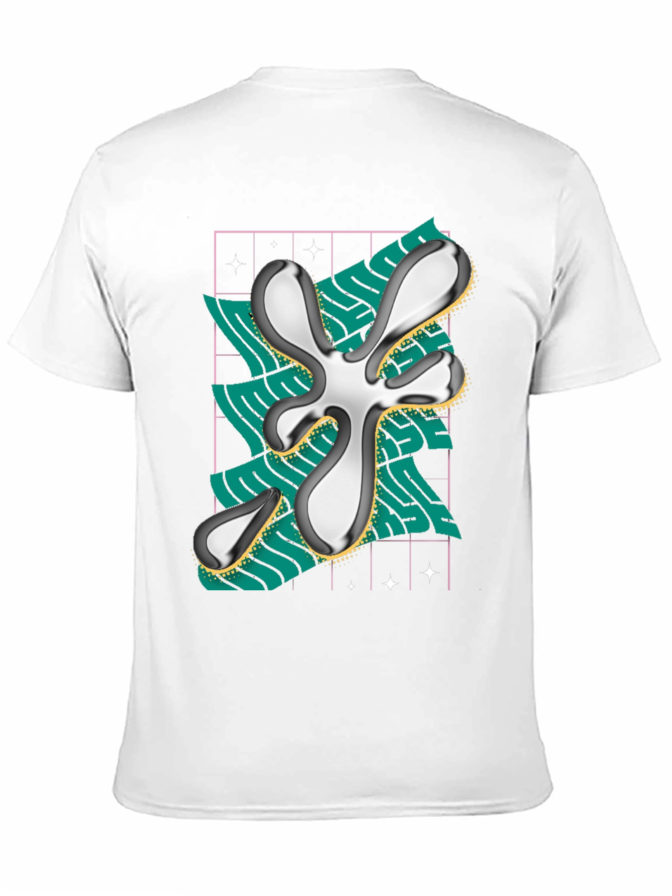 Abstract Graphic Print Black T-Shirt