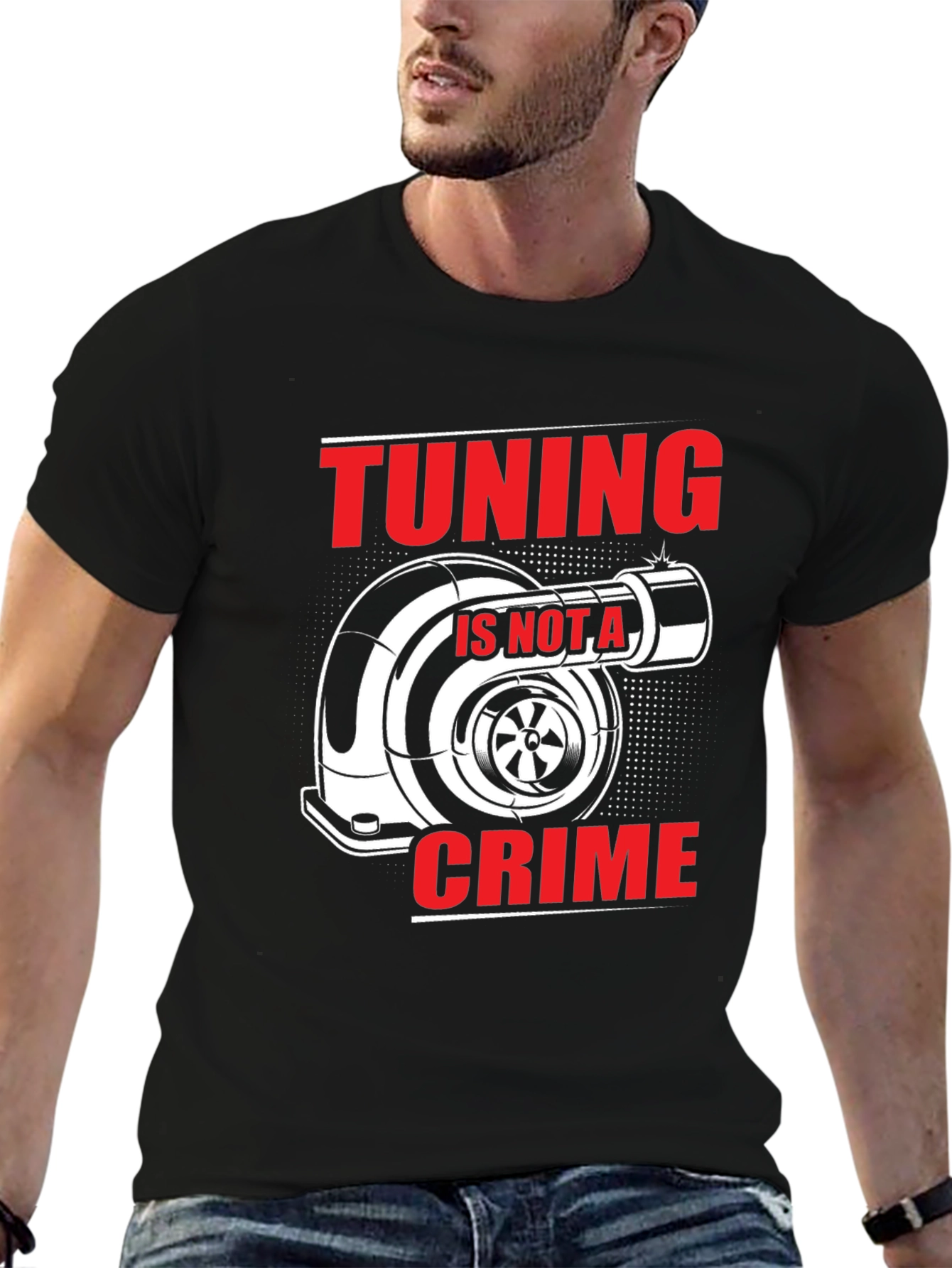Tuning Is Not A Crime Black T-Shirt