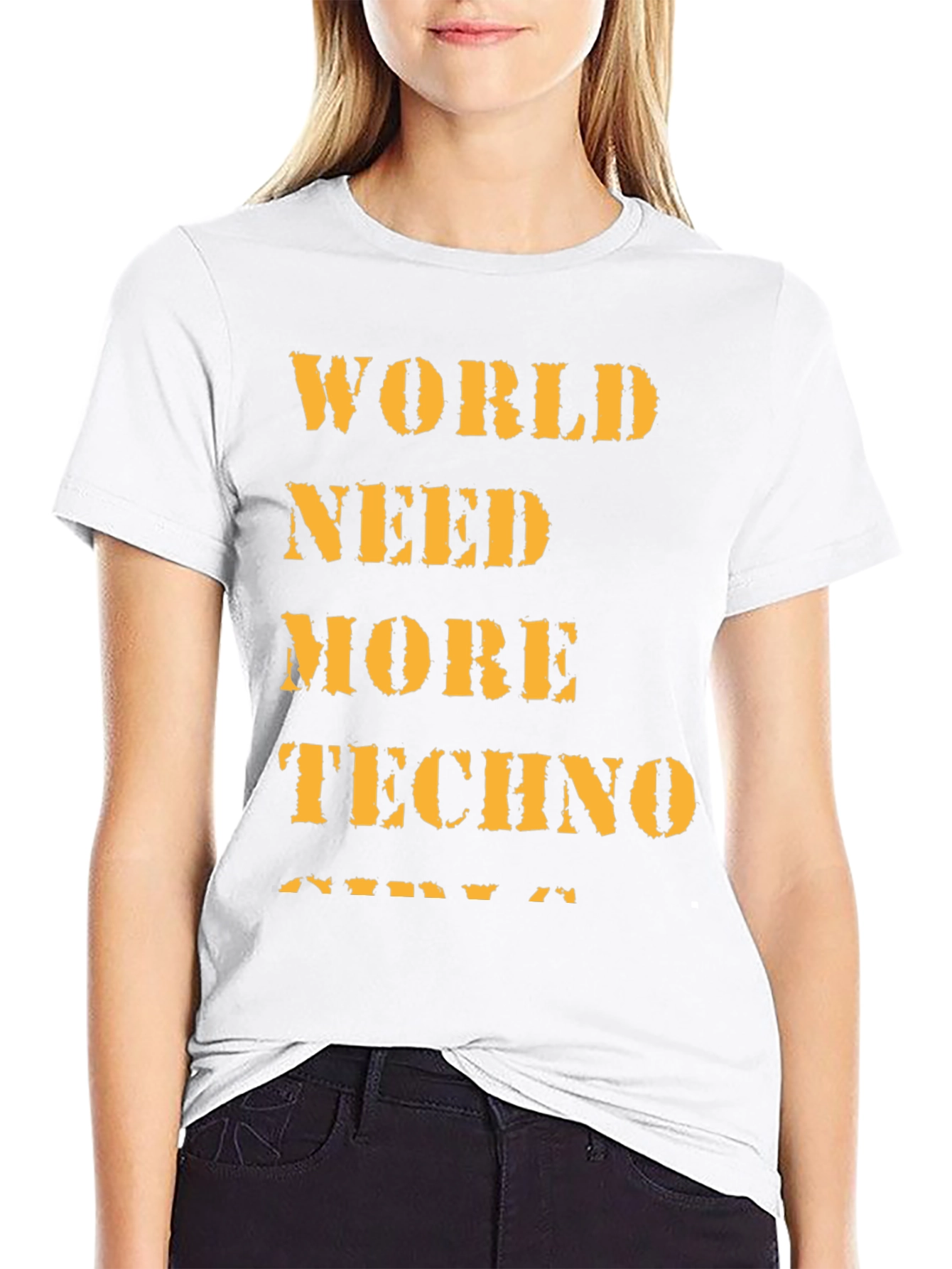 World Need More Techno Black T-Shirt