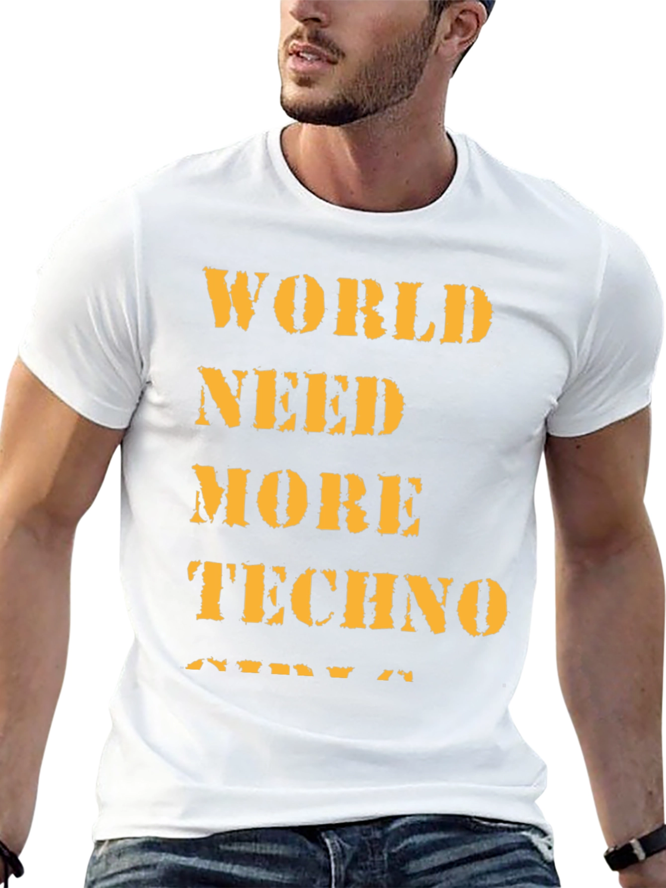 World Need More Techno Black T-Shirt