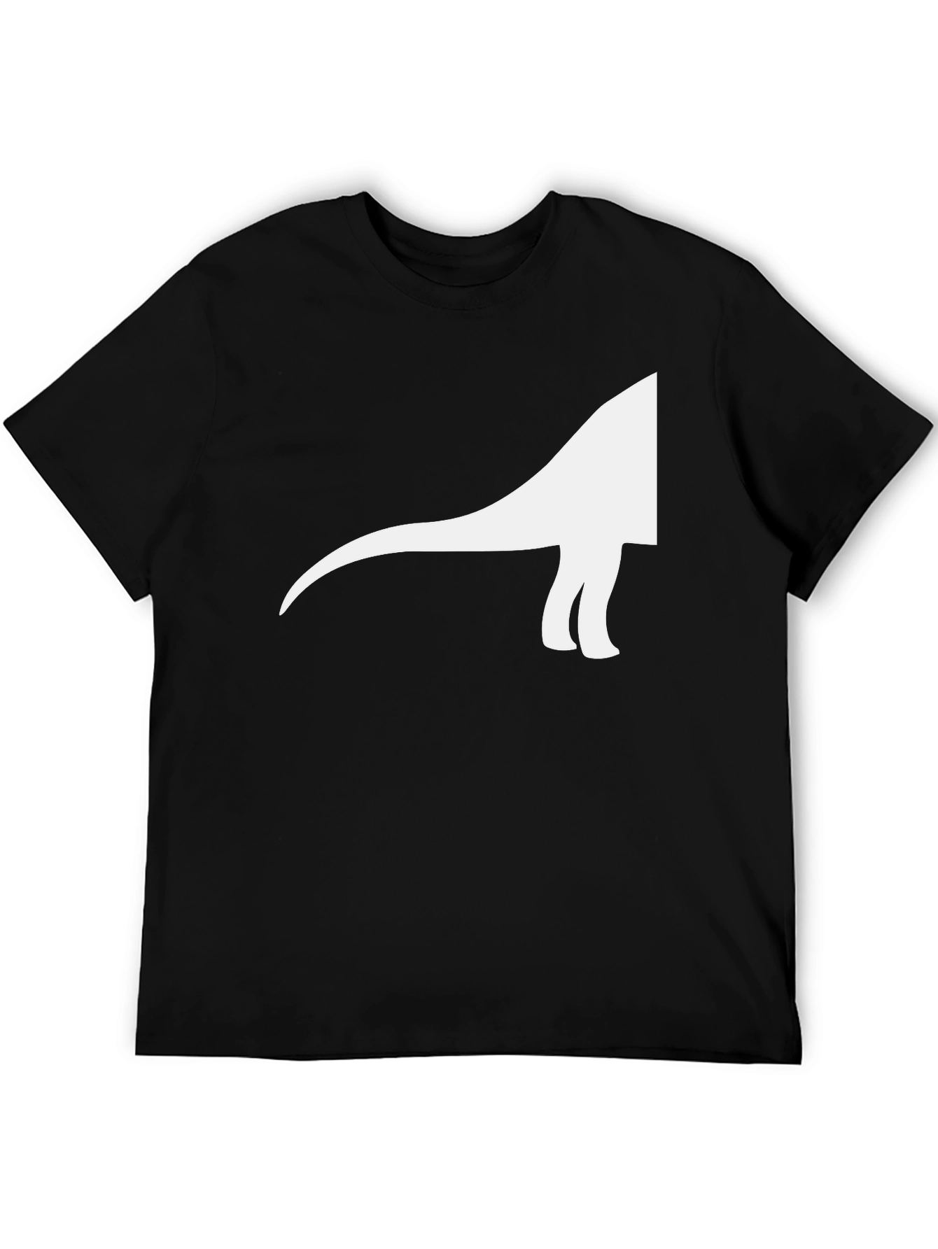 Dino Silhouette Graphic Tee - Casual Cool Black T-Shirt