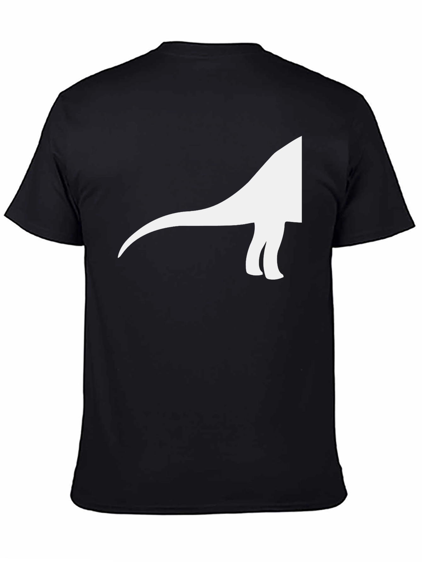 Dino Silhouette Graphic Tee - Casual Cool Black T-Shirt
