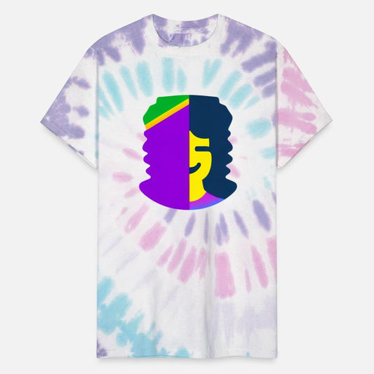 A person wearing a pride flag.