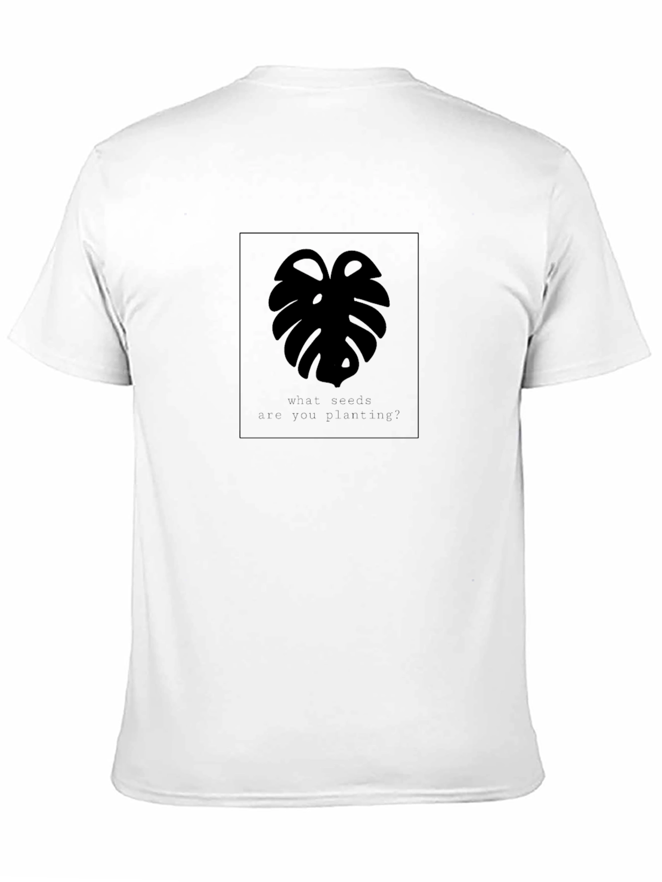 Mens Black Monstera Leaf Graphic T-Shirt