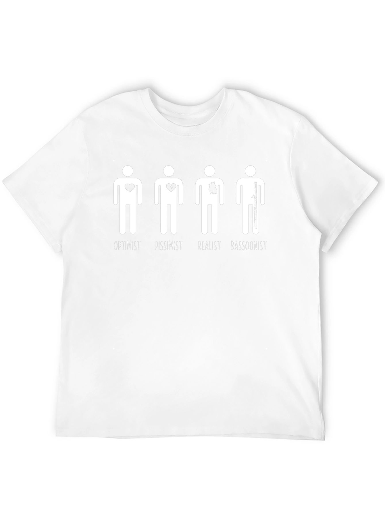 Optimist Pessimist Realist Bassoonist Graphic Tee