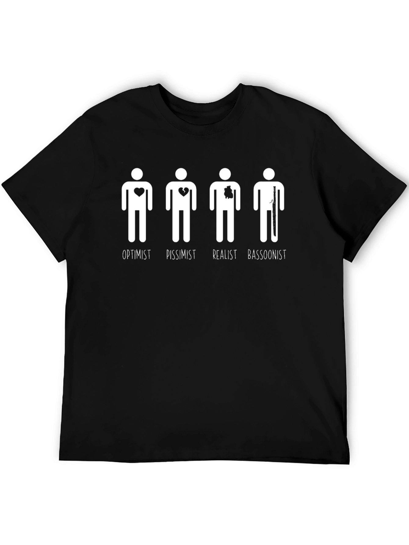 Optimist Pessimist Realist Bassoonist Graphic Tee