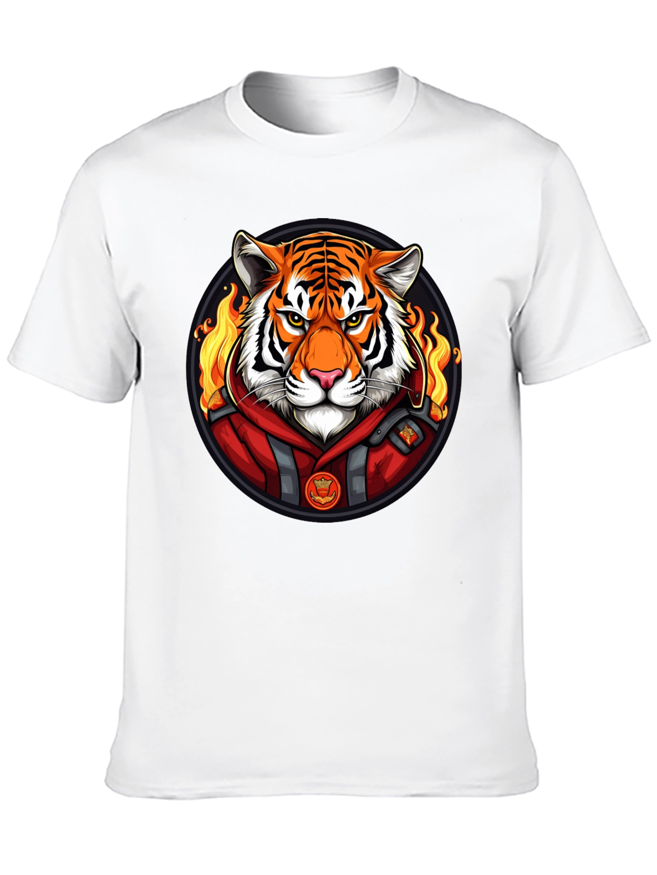 Fiery Tiger Graphic Tee - Cool Animal Print