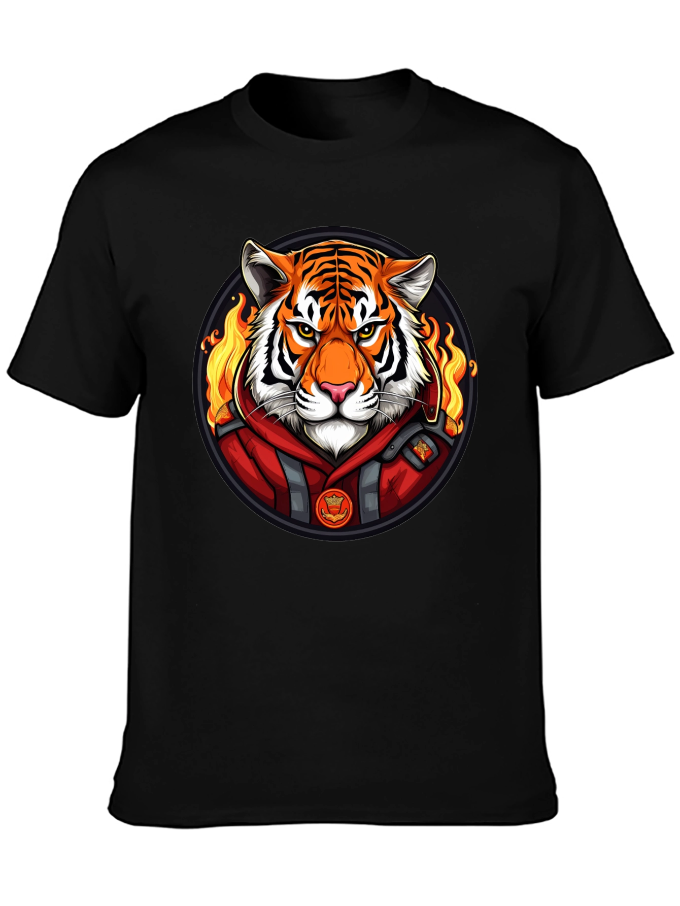 Fiery Tiger Graphic Tee - Cool Animal Print