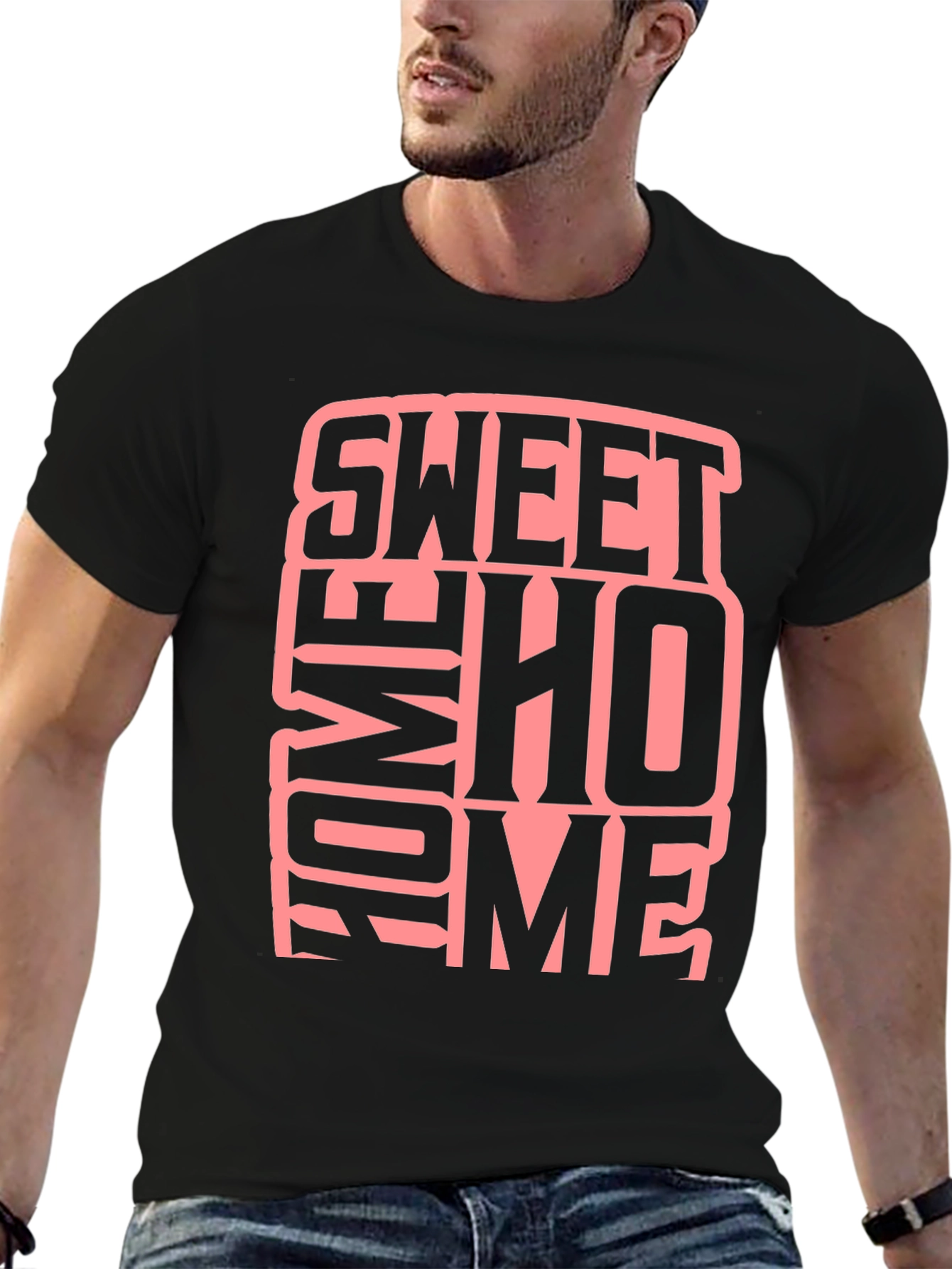 Sweet Home Graphic Black T-Shirt