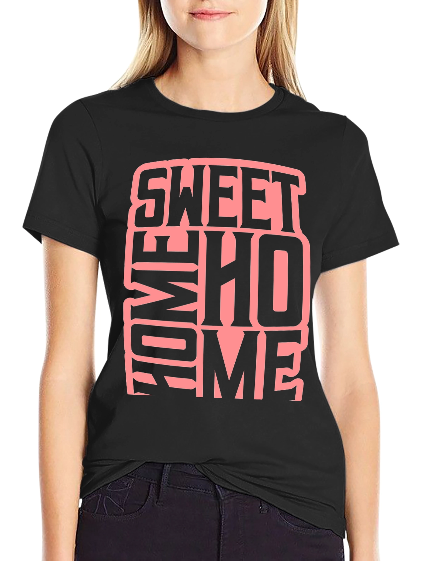 Sweet Home Graphic Black T-Shirt