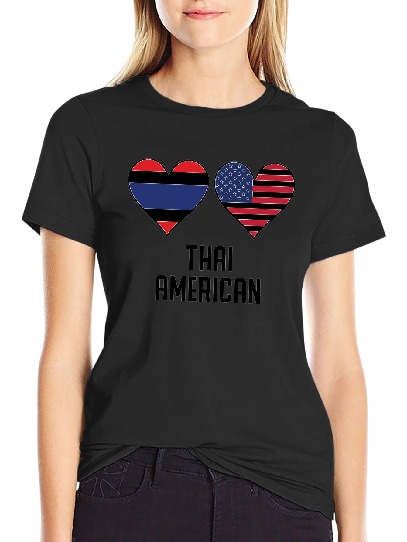 Thai American Heart Flag T-Shirt