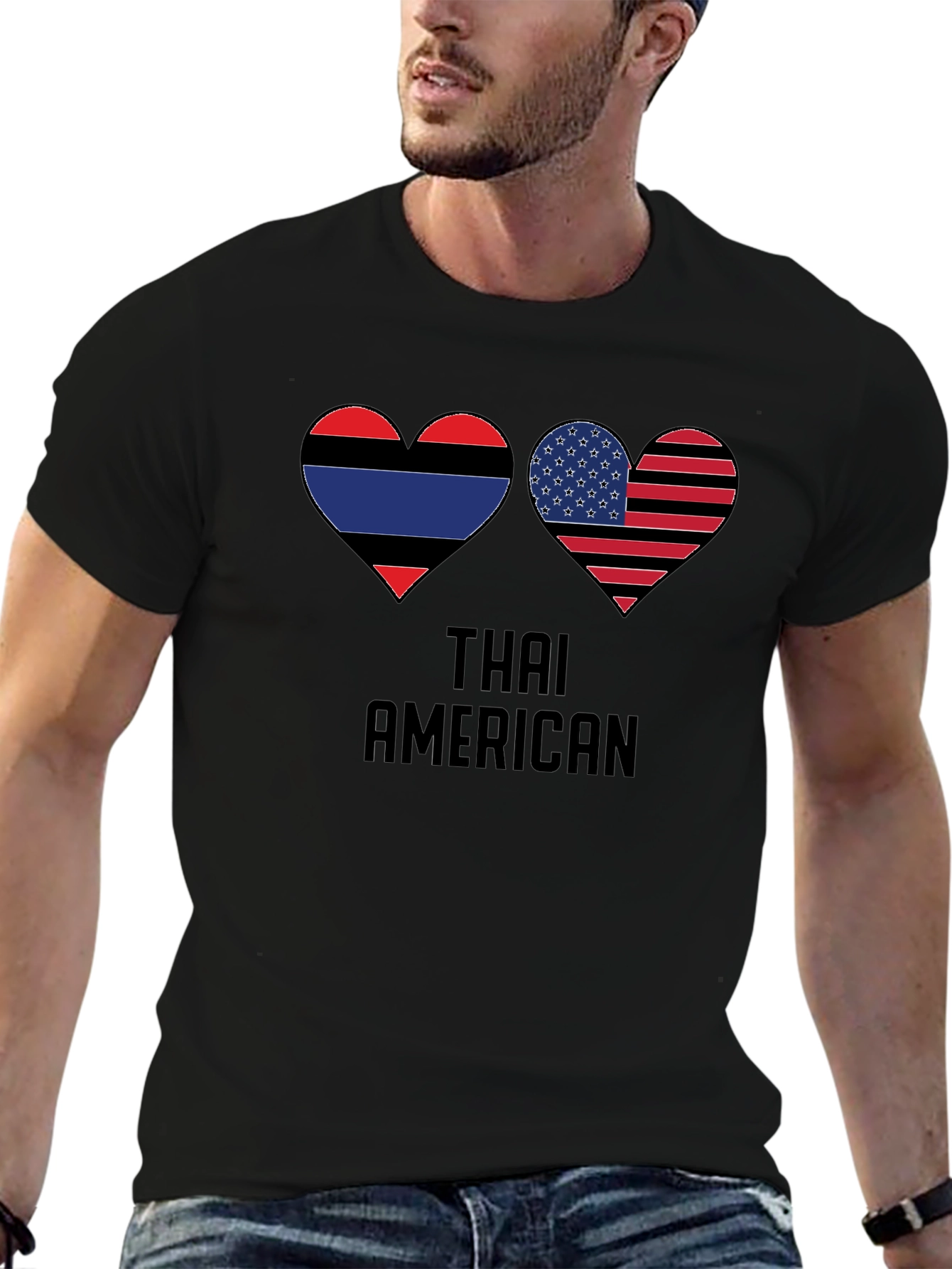 Thai American Heart Flag T-Shirt