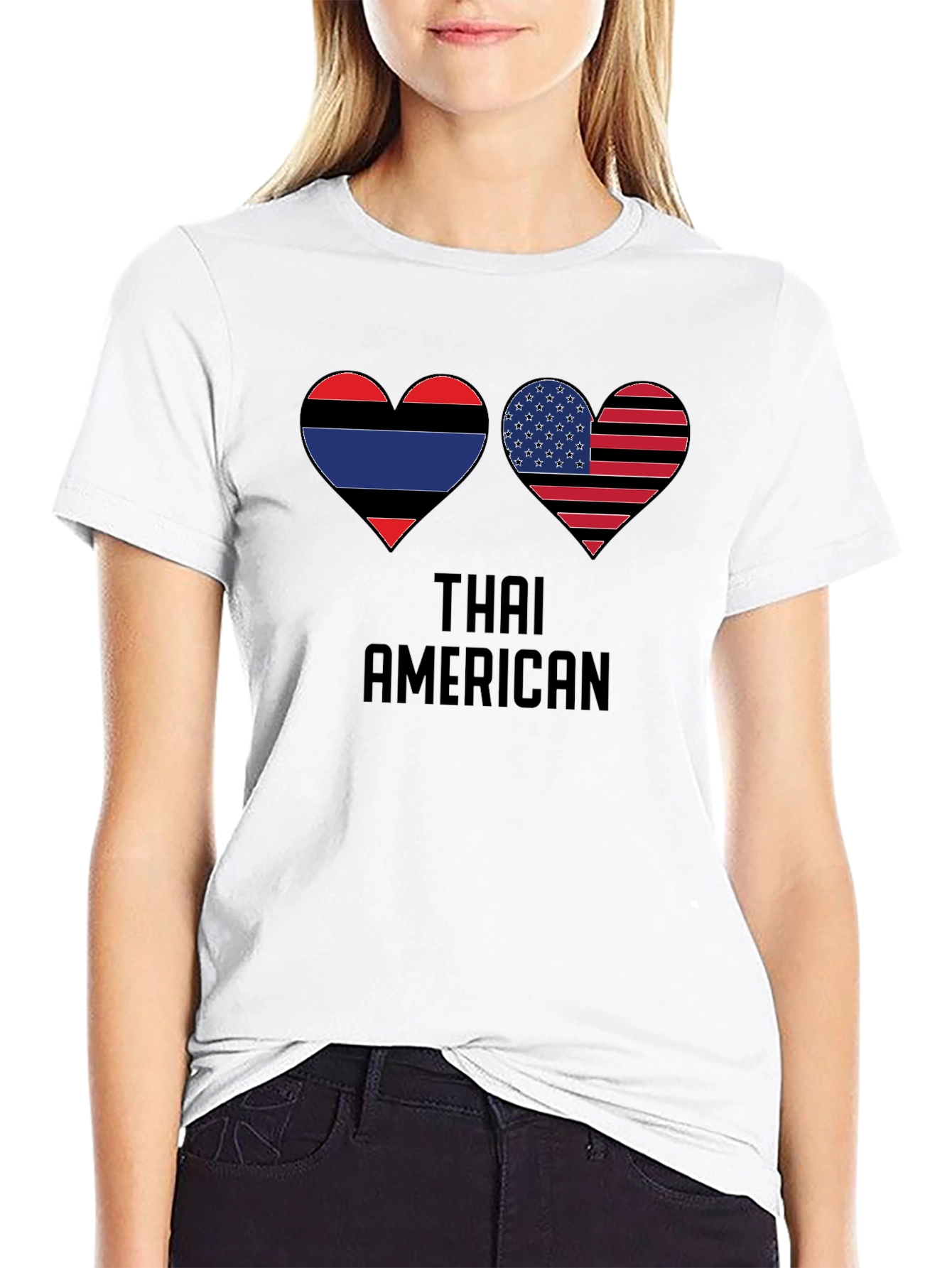Thai American Heart Flag T-Shirt