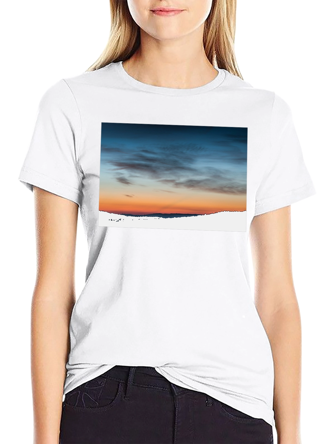Sunset Sky Graphic Tee - Premium Cotton Blend