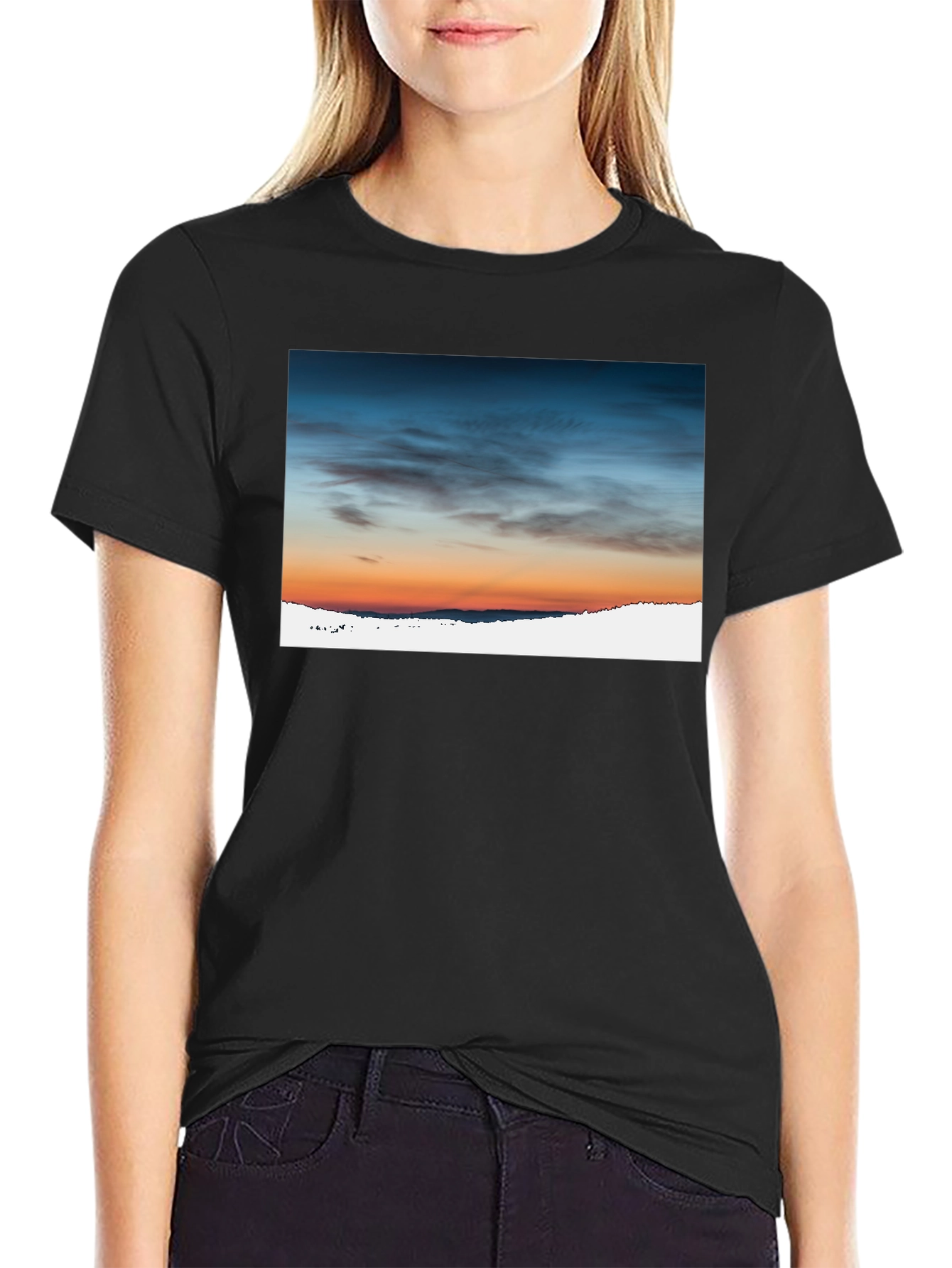 Sunset Sky Graphic Tee - Premium Cotton Blend