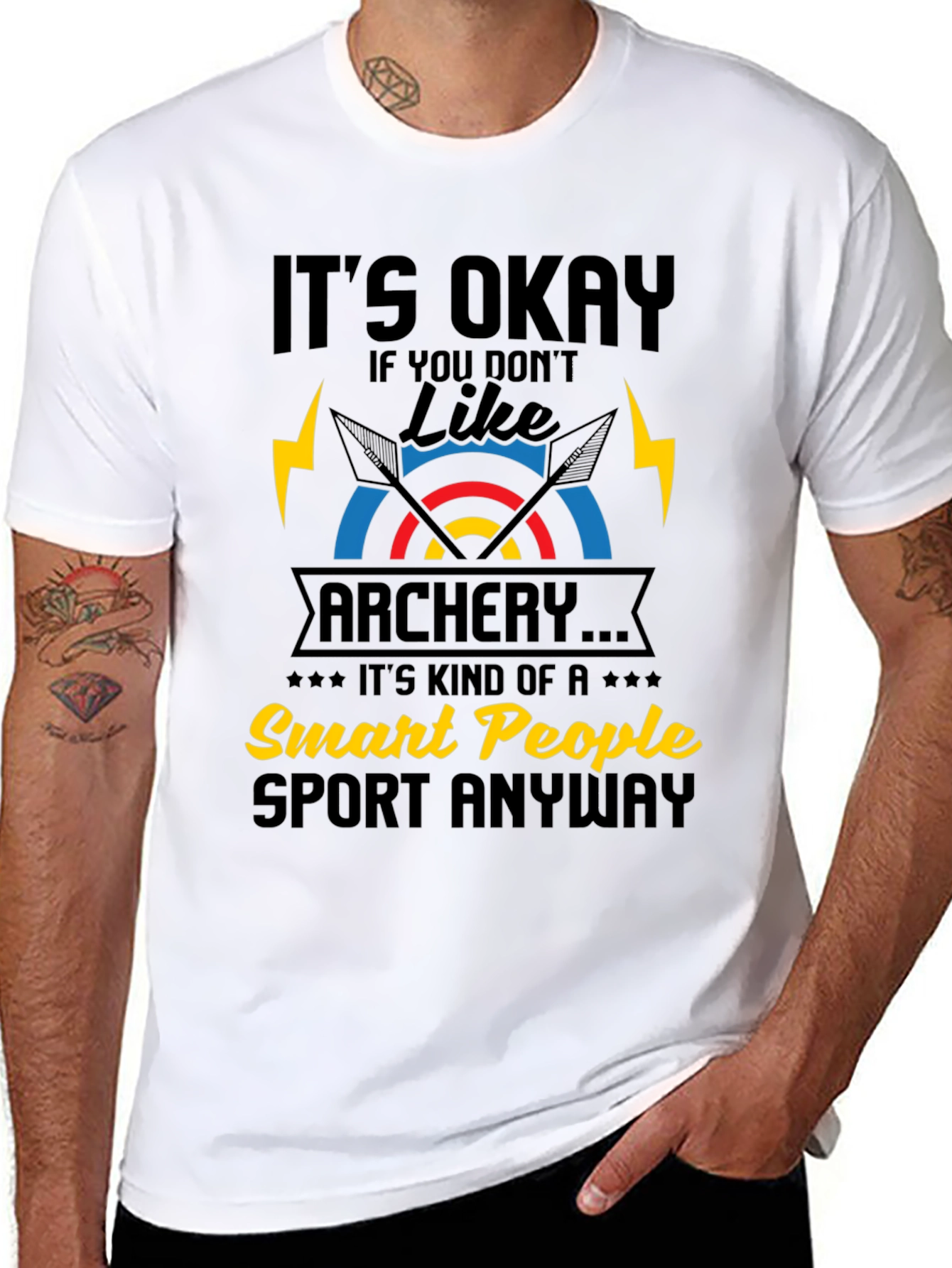 Funny Archery T-Shirt - Smart People Sport