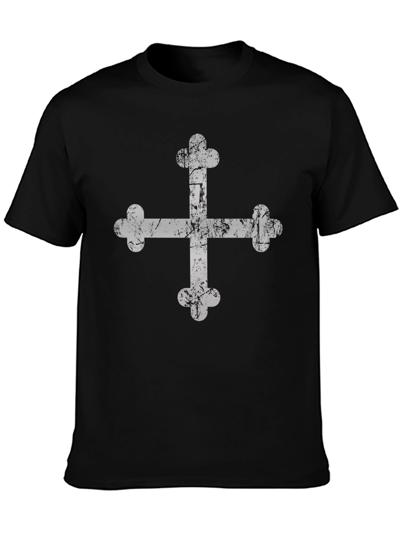 Distressed Maltese Cross Graphic Tee