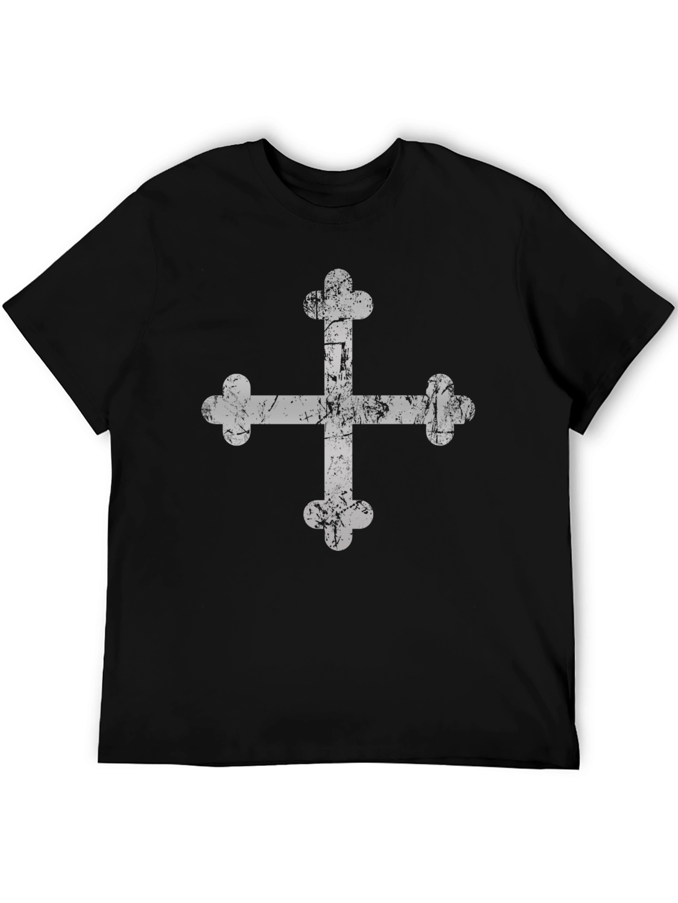 Distressed Maltese Cross Graphic Tee