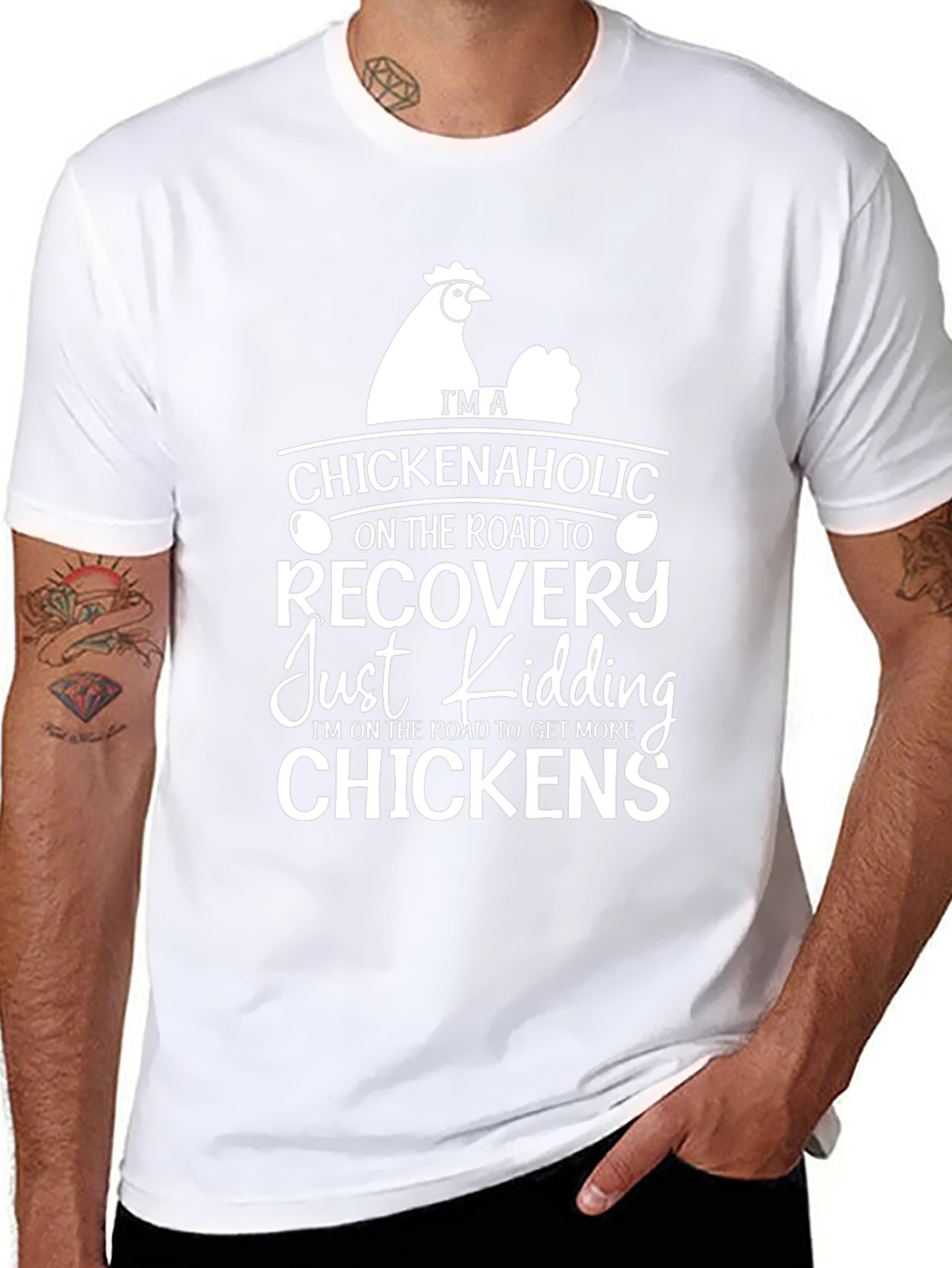 Chickenaholic T-Shirt - Funny Chicken Lover Tee