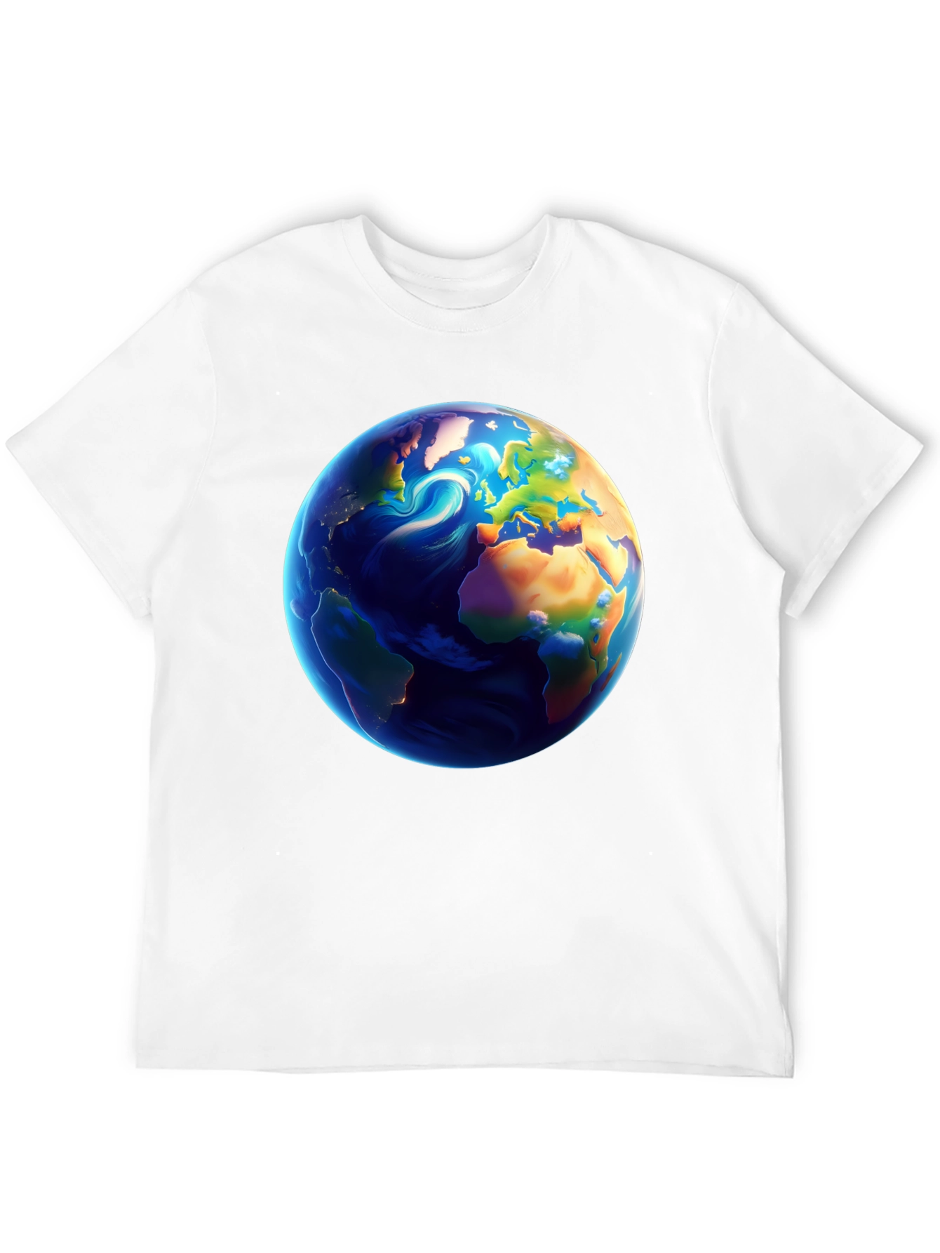 Earth Graphic Black T-Shirt - Global Design