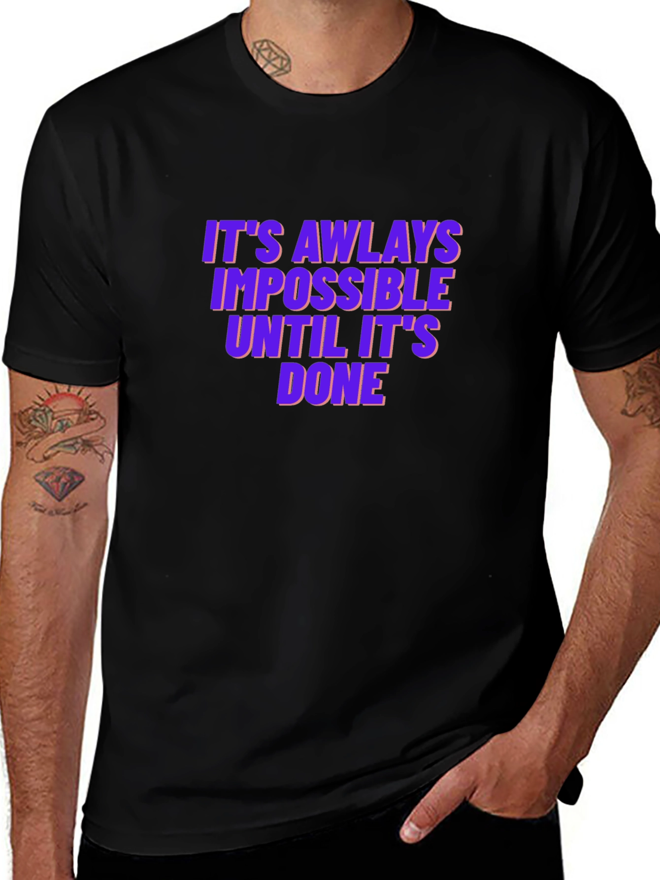 Motivational T-Shirt: Impossible Until Done