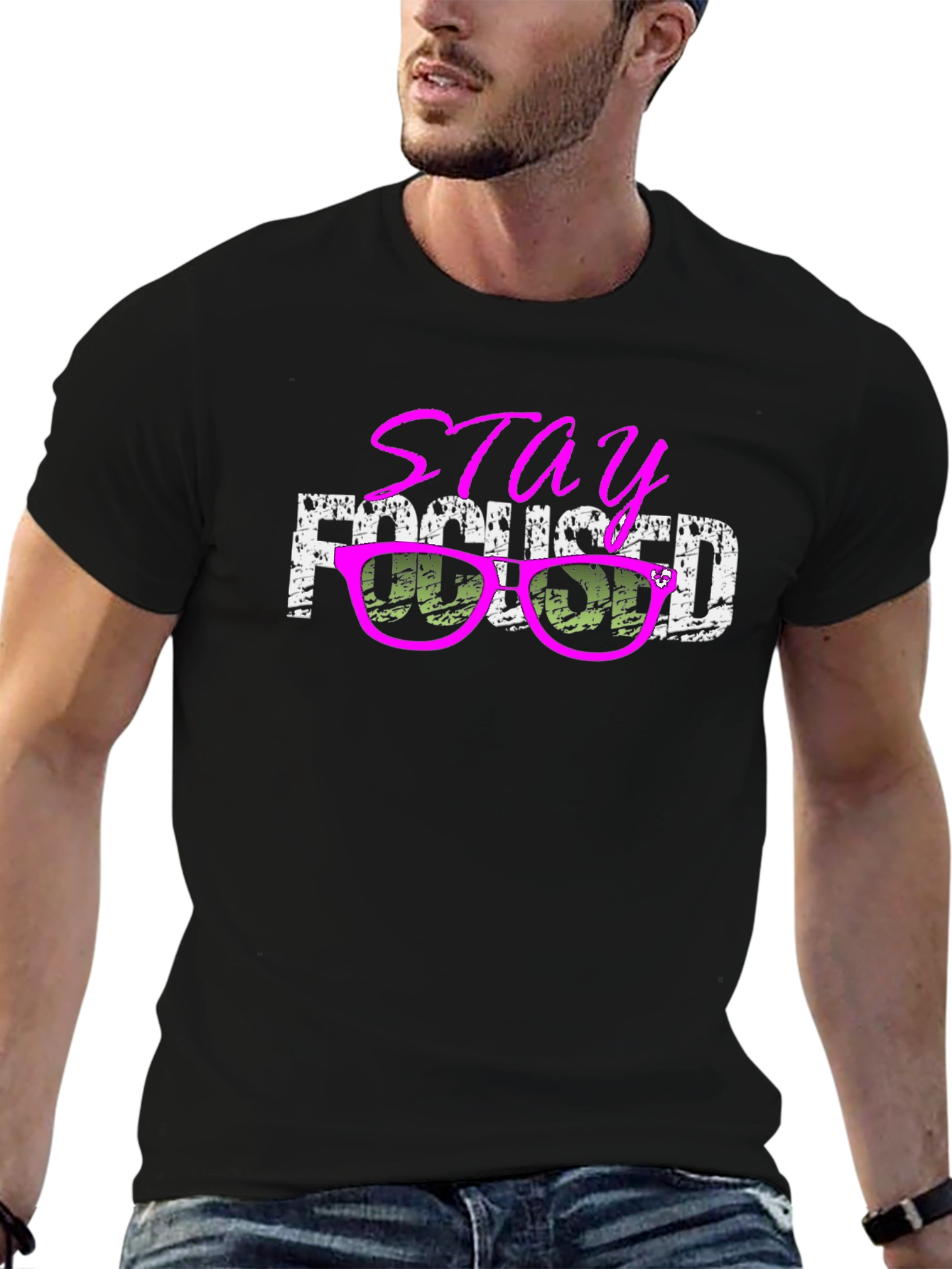 Stay Focused Graphic Tee - Casual Style